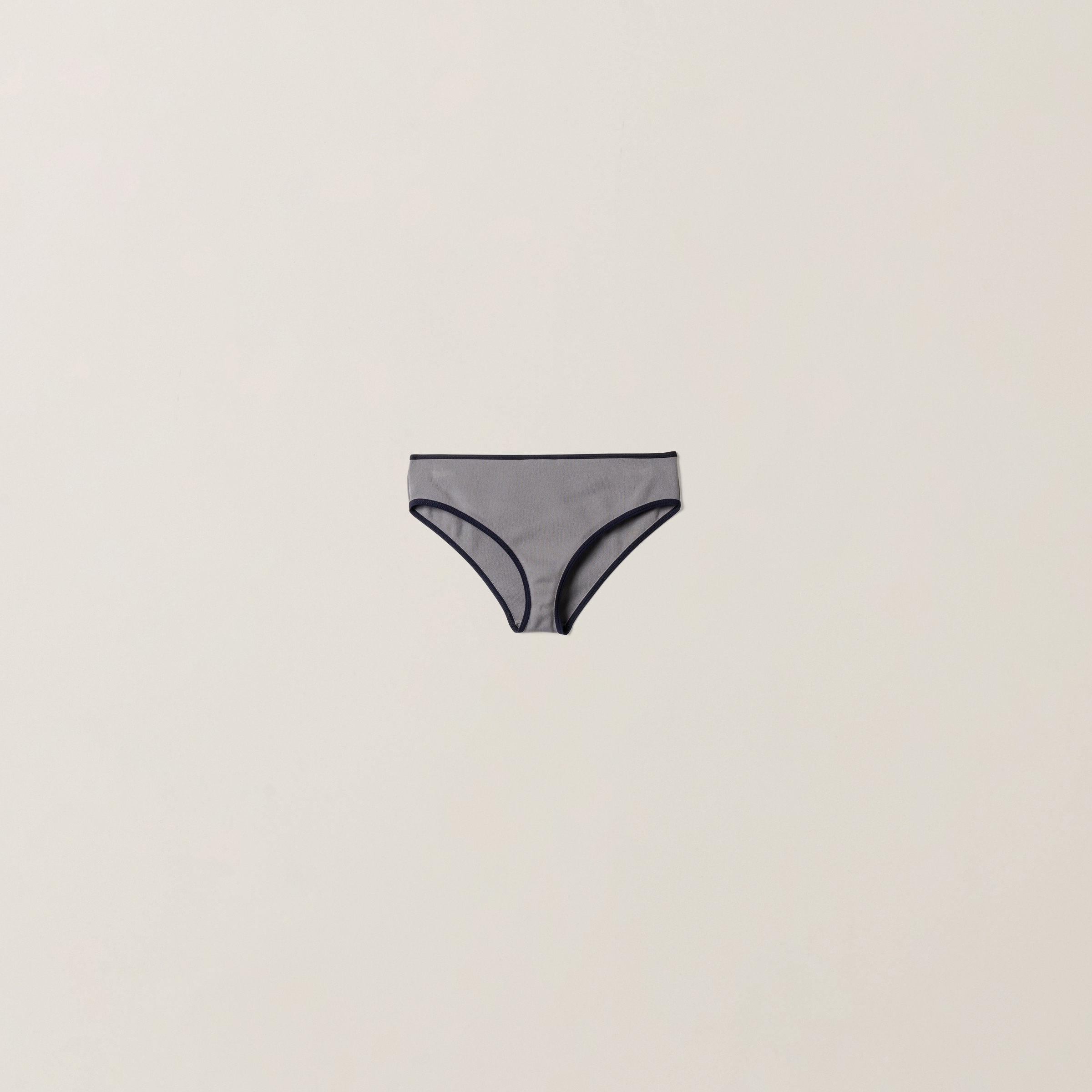Grey+blue Technical Knit Swimsuit Bottom | Miu Miu