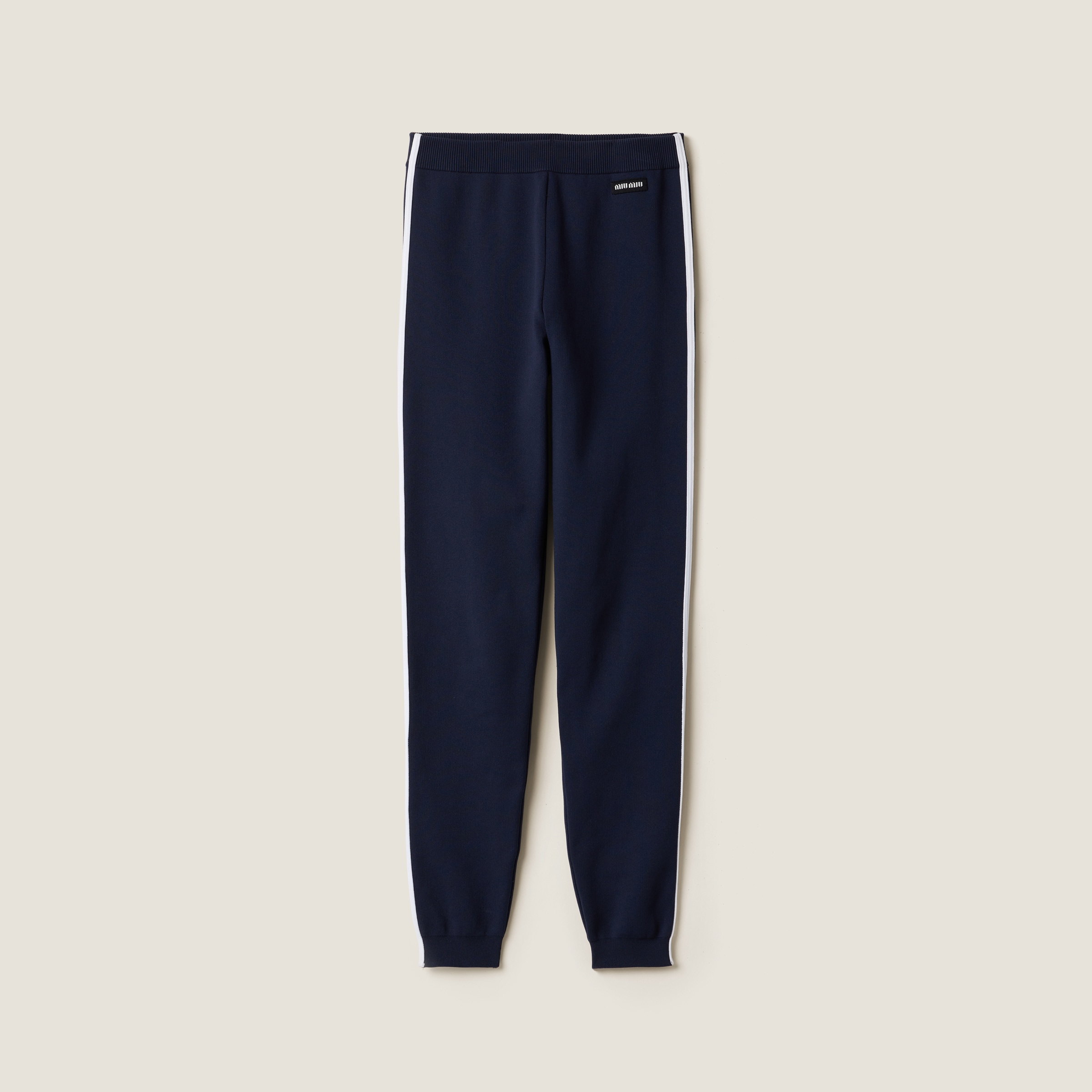 好評 Pants Fabric Technical Blue/white | Miu Miu カジュアルパンツ