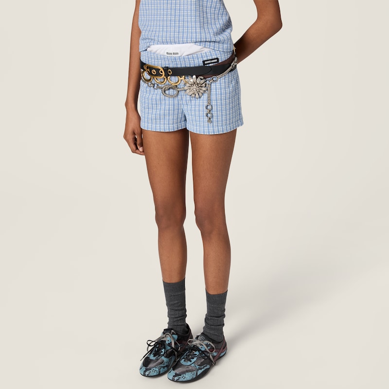 Cashmere and silk shorts