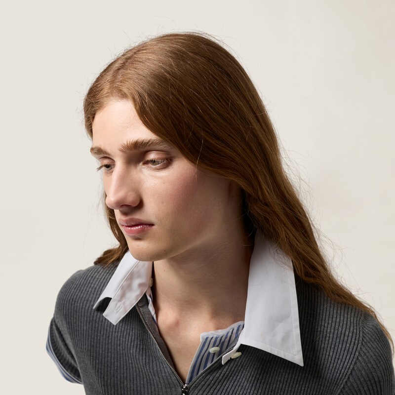 Sudadera de algodón con media cremallera