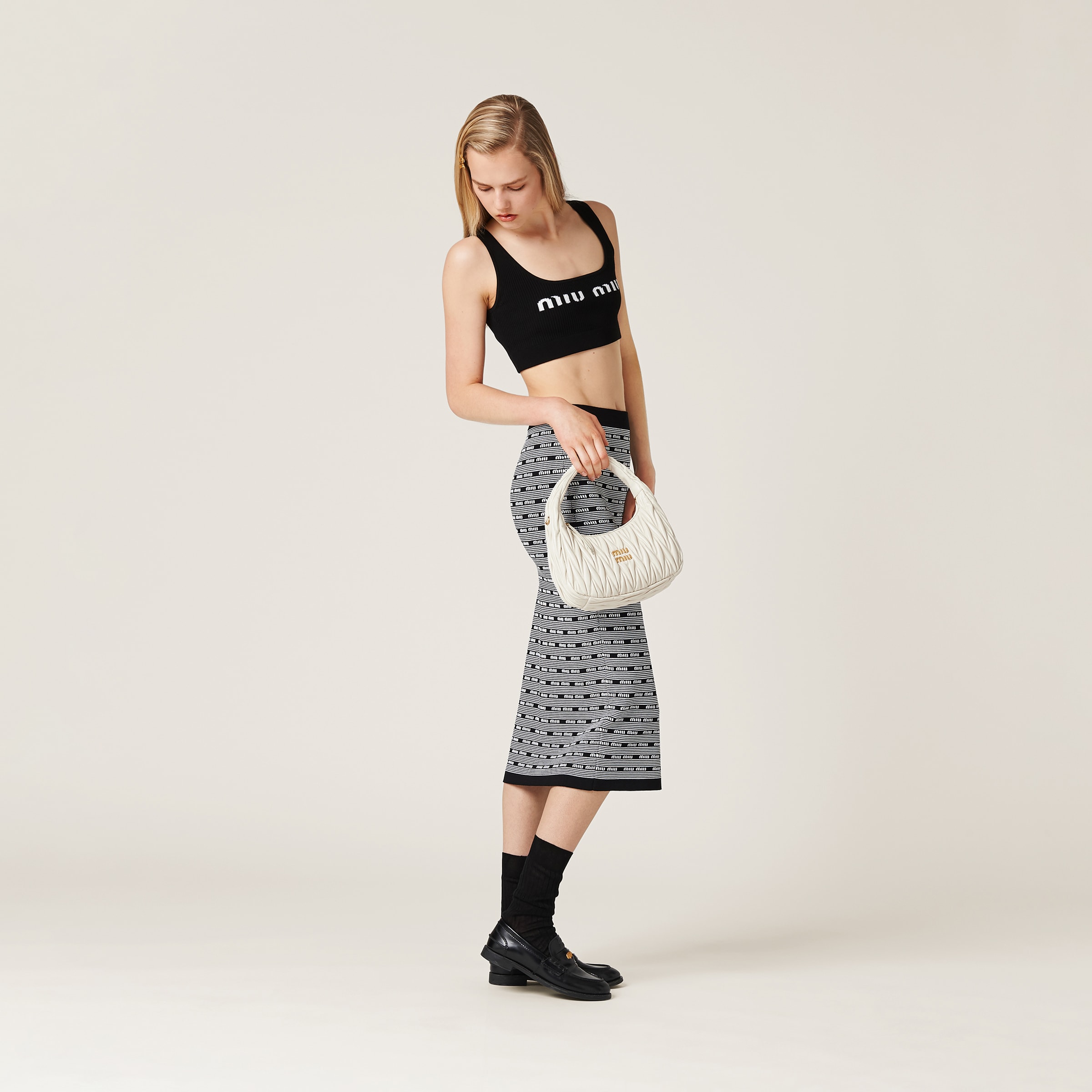 Black Viscose Top | Miu Miu