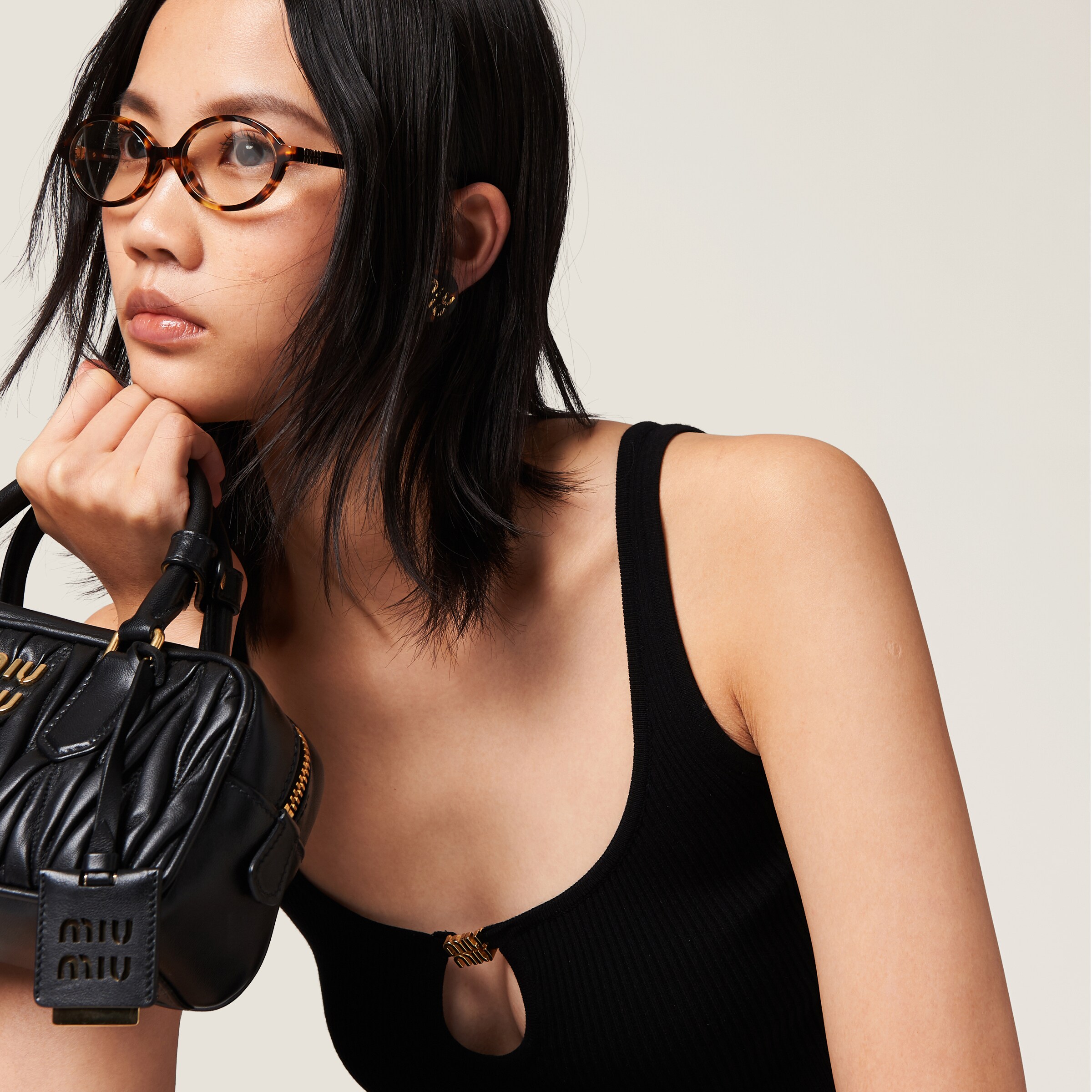 Black Viscose Top | Miu Miu Black Viscose Top | Miu Miu
