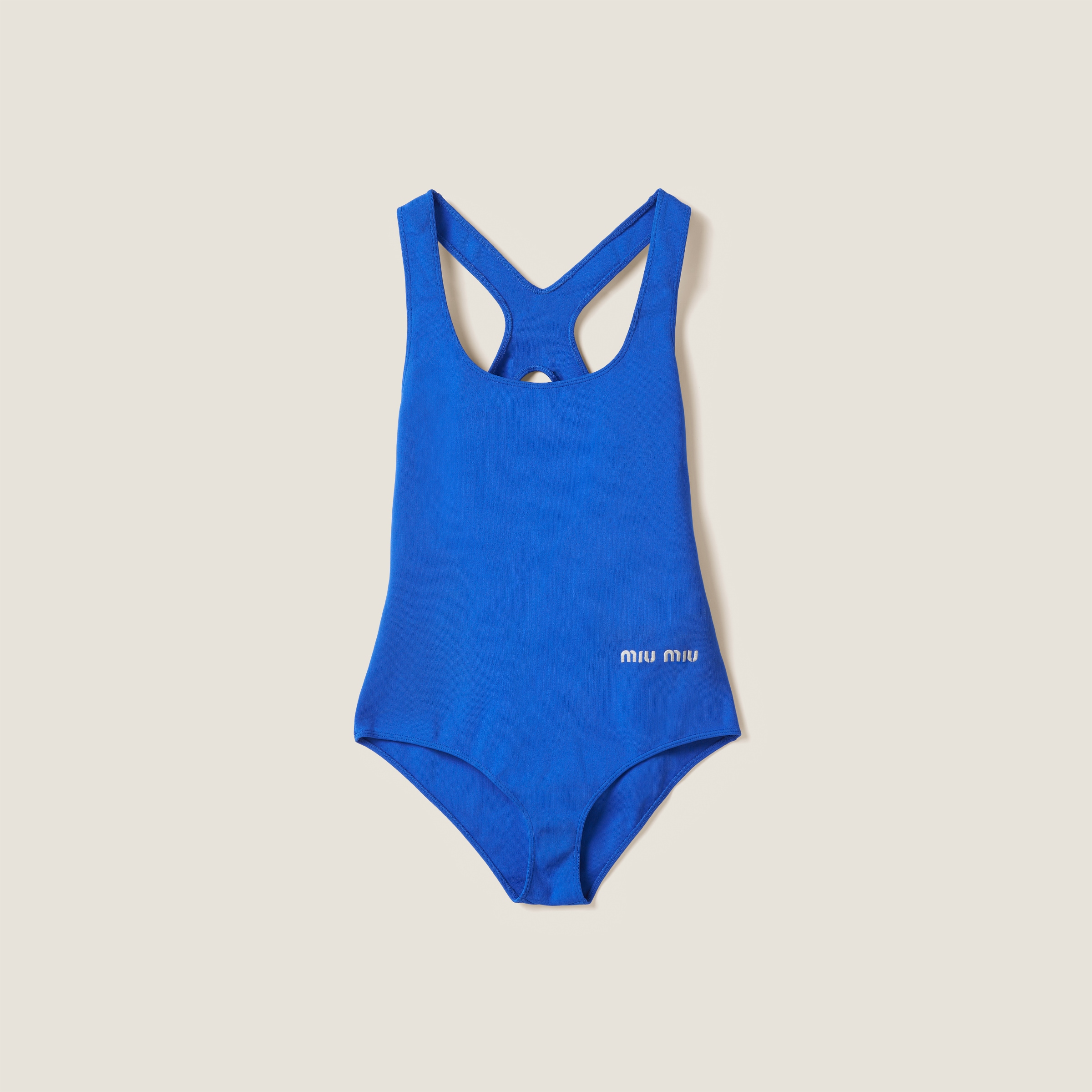 Miumiu One-piece Swimsuit In Blue