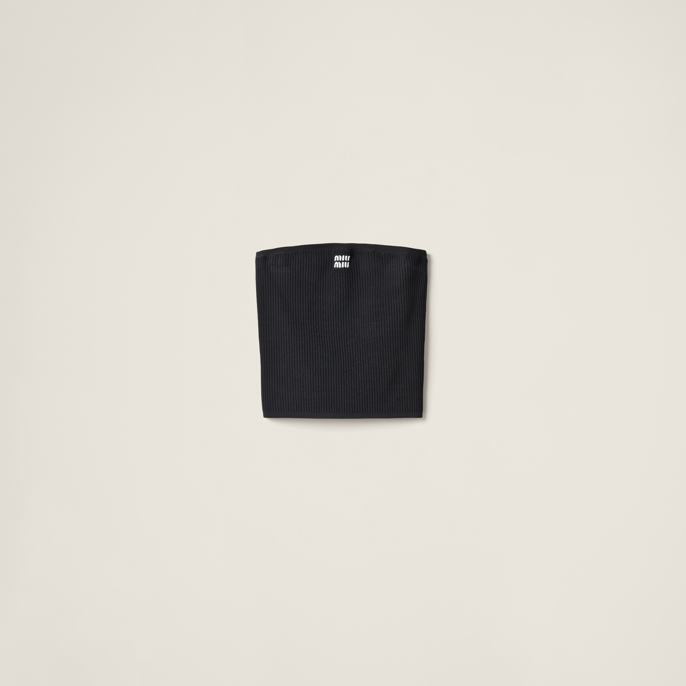 Miu Miu Viscose Bandeau Top In Black