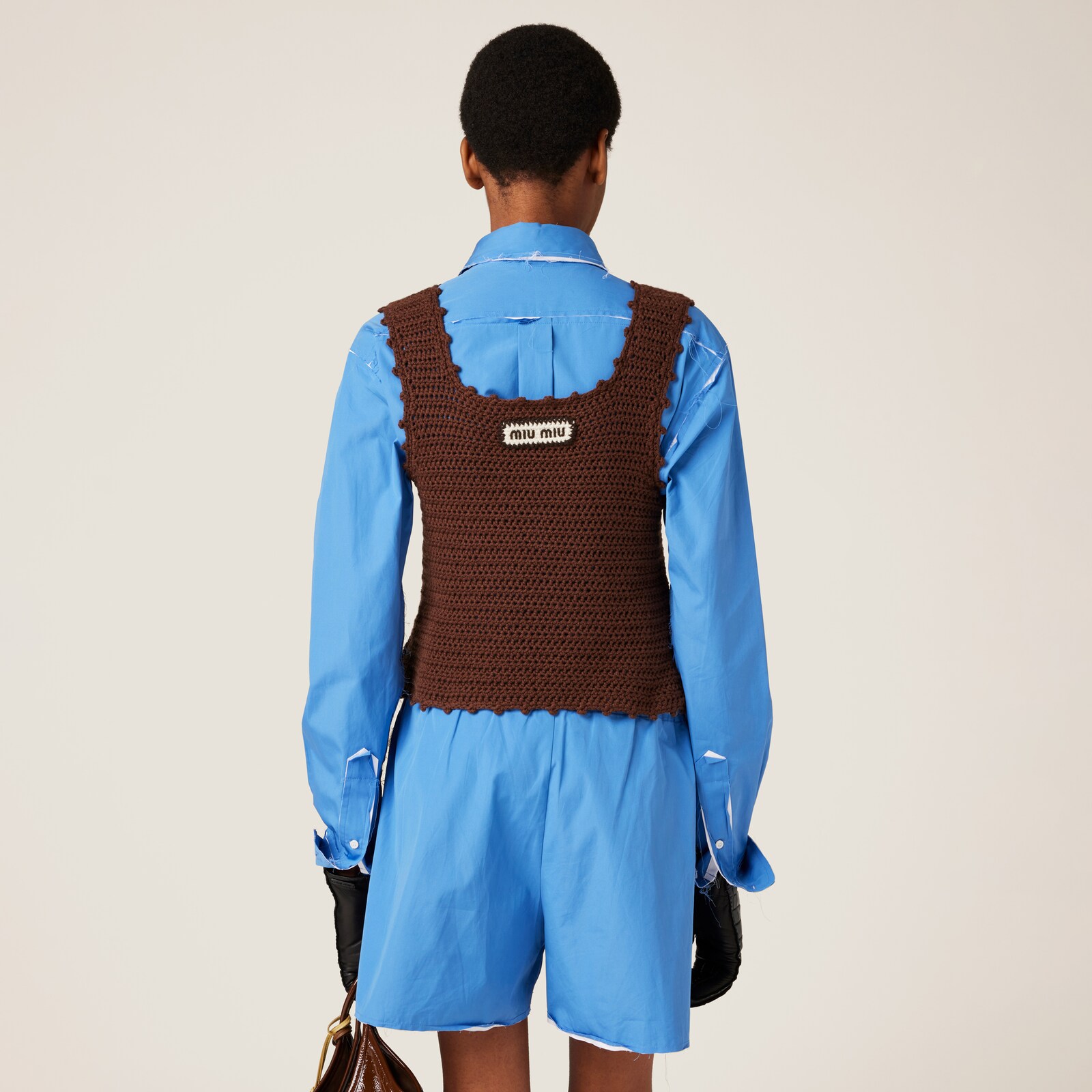 MIUMIU 26S THE SHOULDER TIE WAIST TOP 934