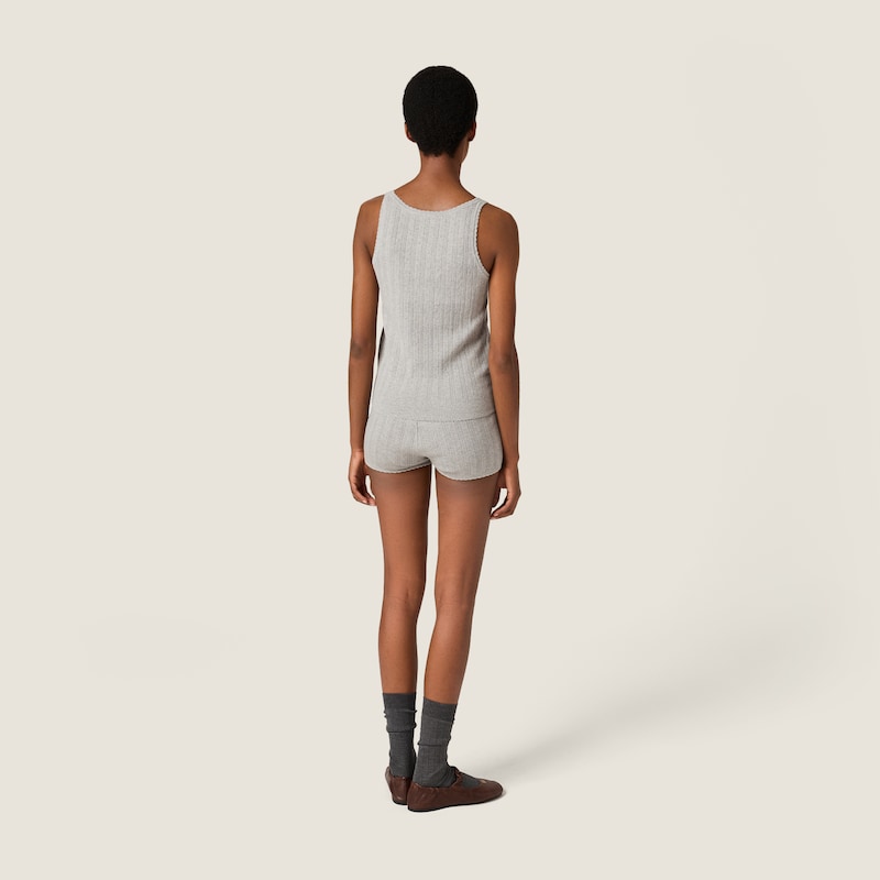 Cotton knit tank top
