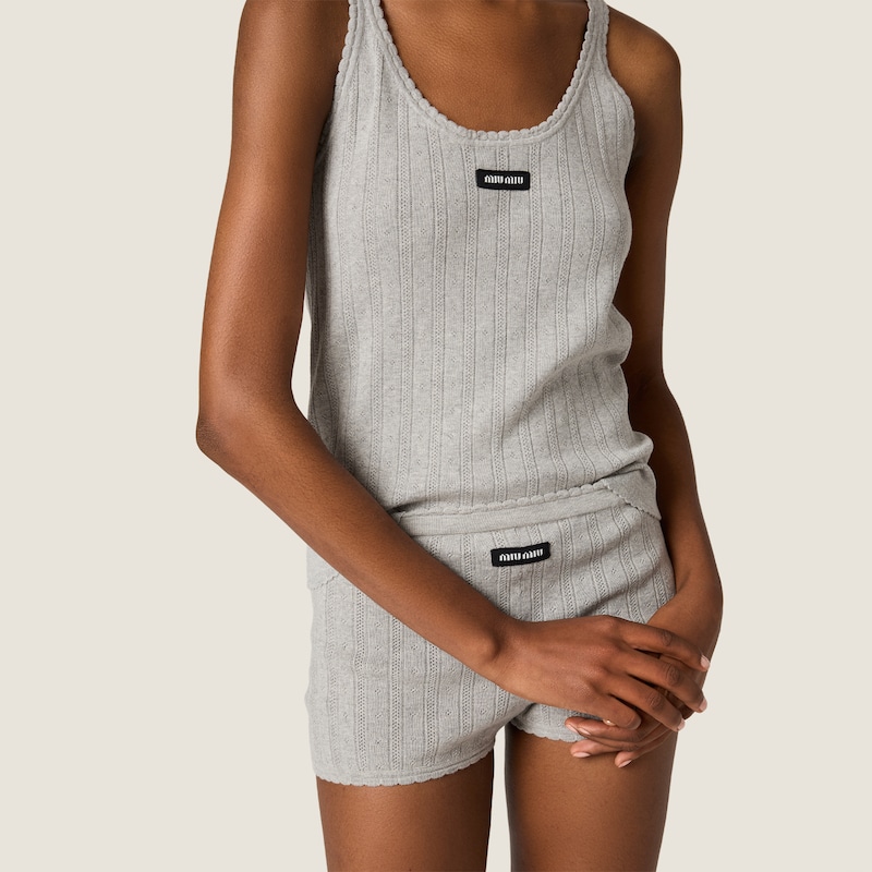 Cotton knit tank top