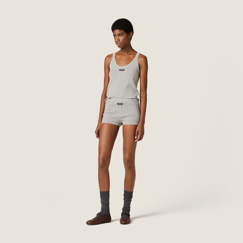 Cotton knit tank top