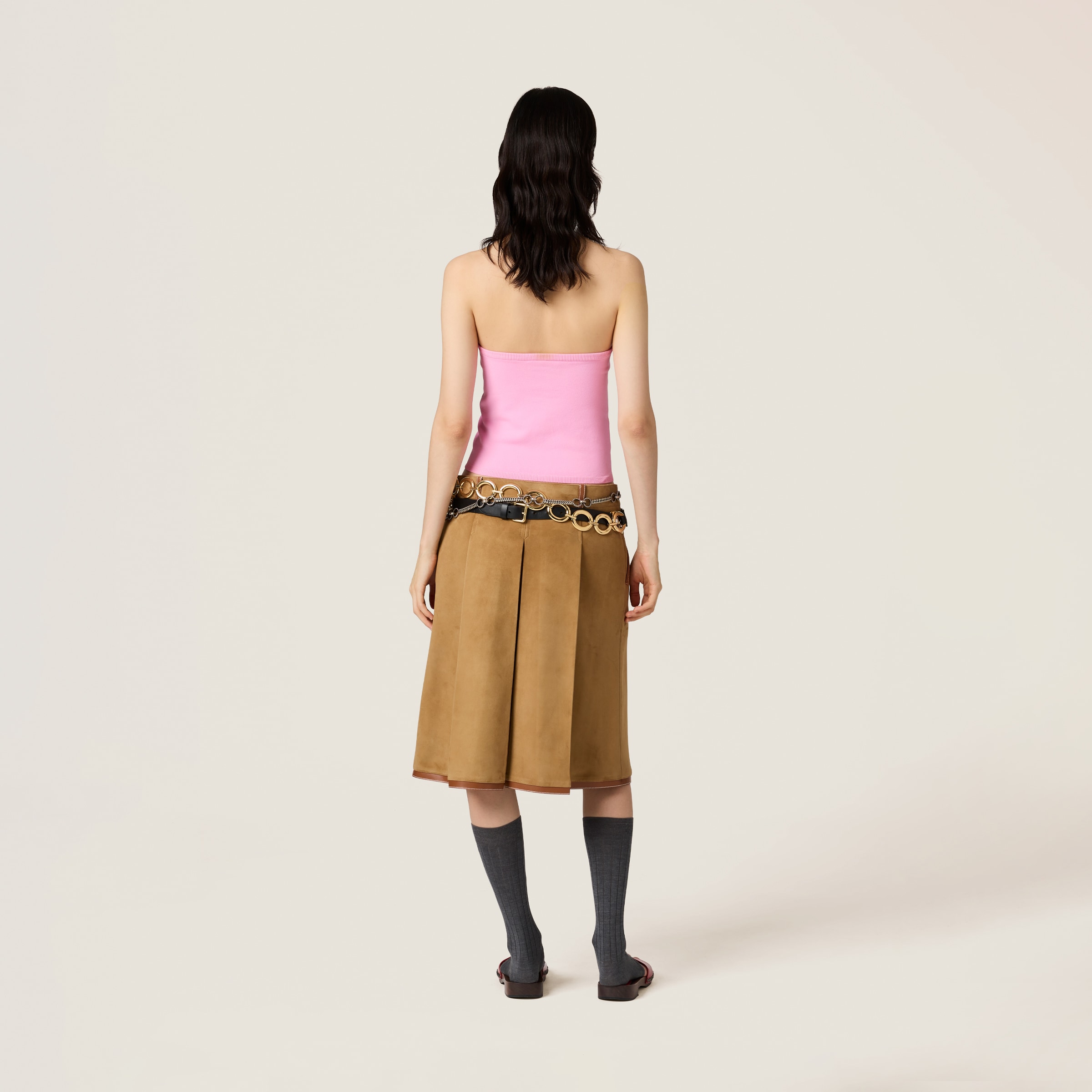 Miu Miu Viscose Top In Pink