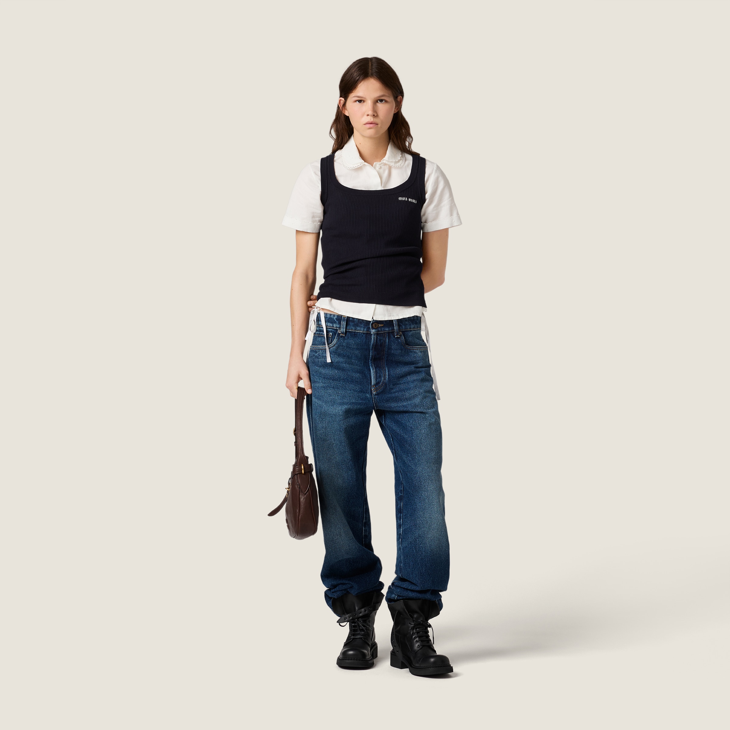 Cotton knit tank top - thumbnail 2