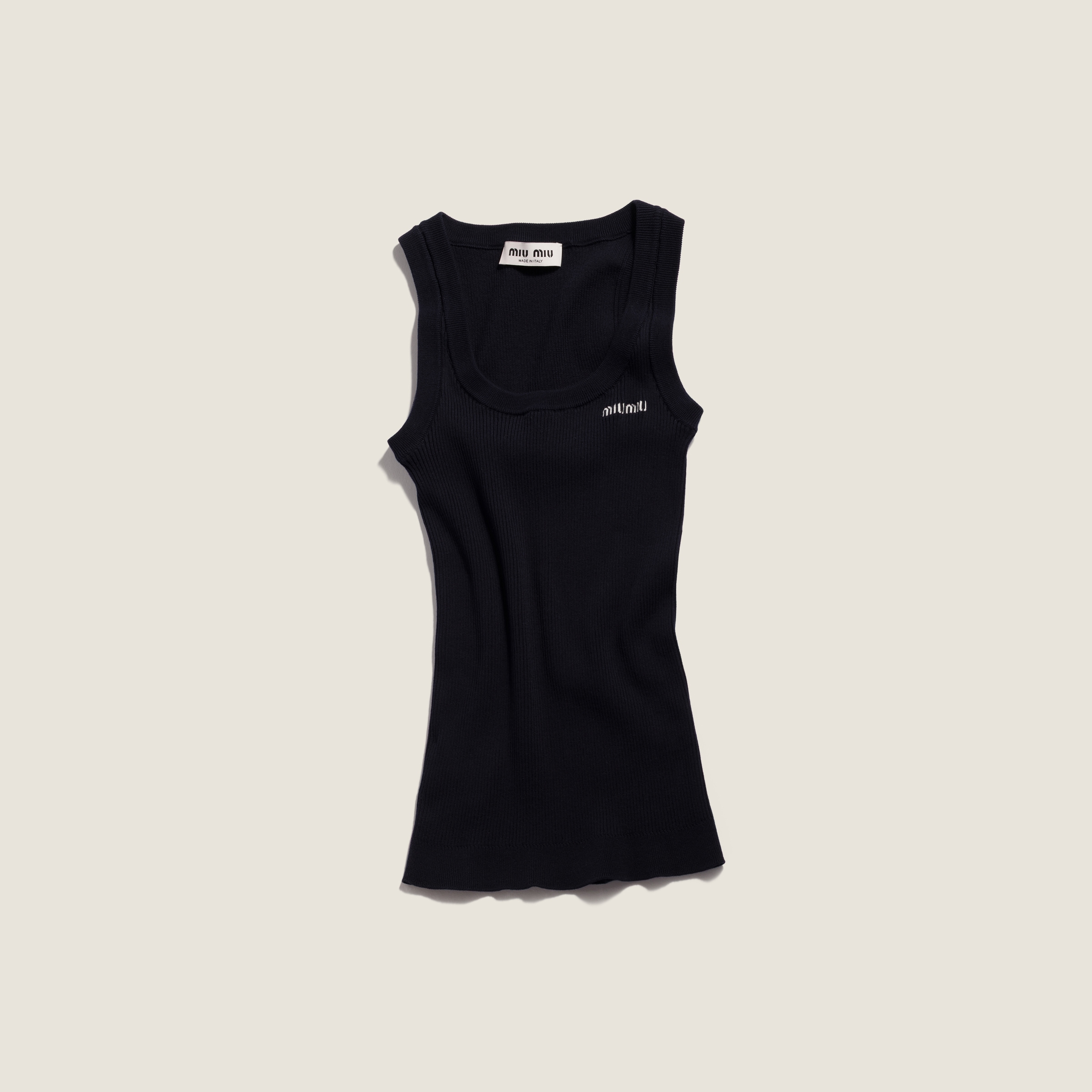 Cotton knit tank top