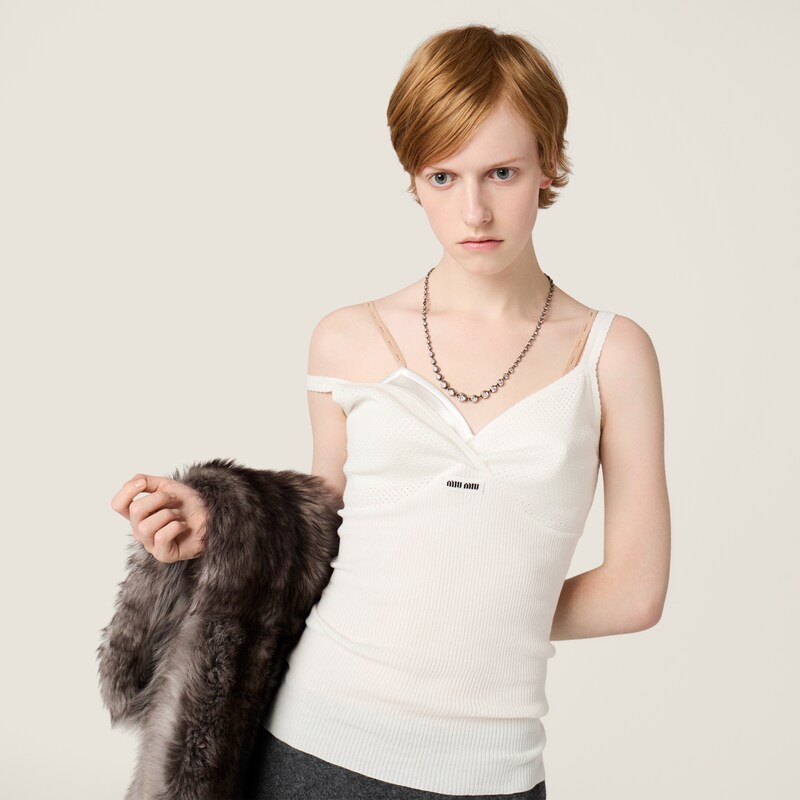 Canotta in maglia di cotone