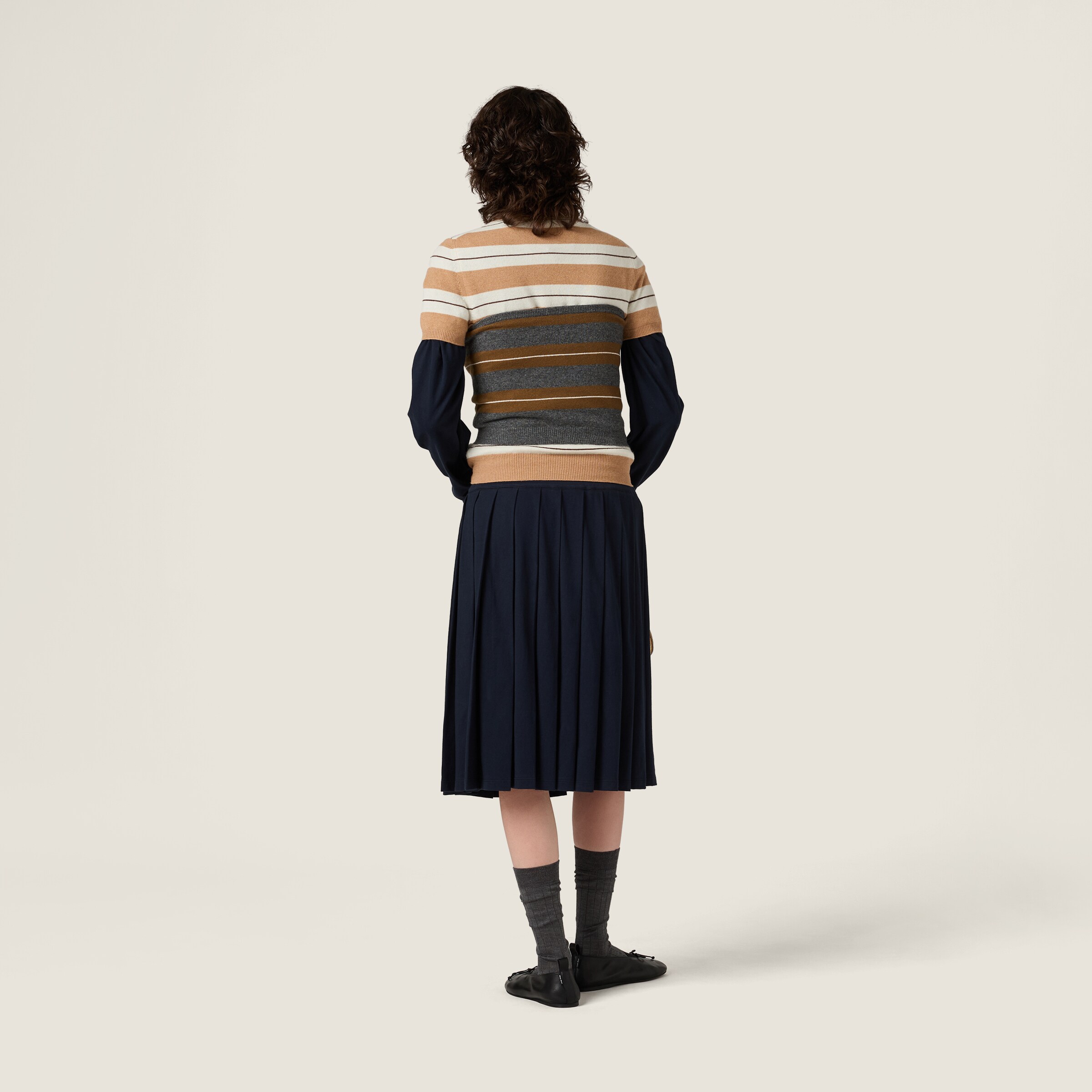 Miu Miu Cashmere Top In Animal Print