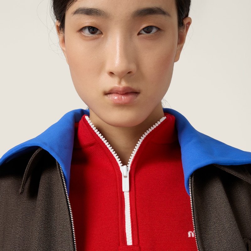 Wool half-zipper sweater