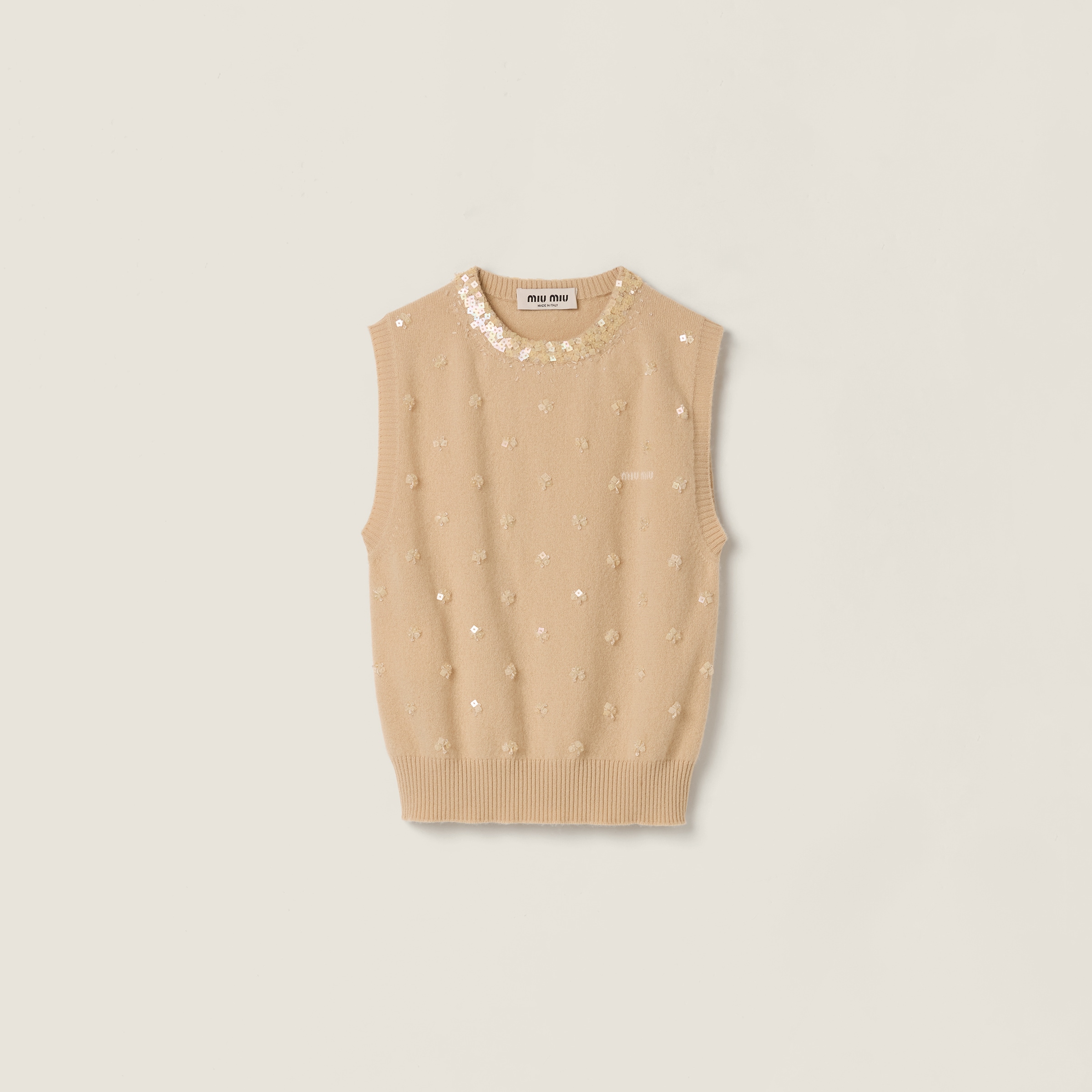 Miu Miu Embroidered Cashmere Vest