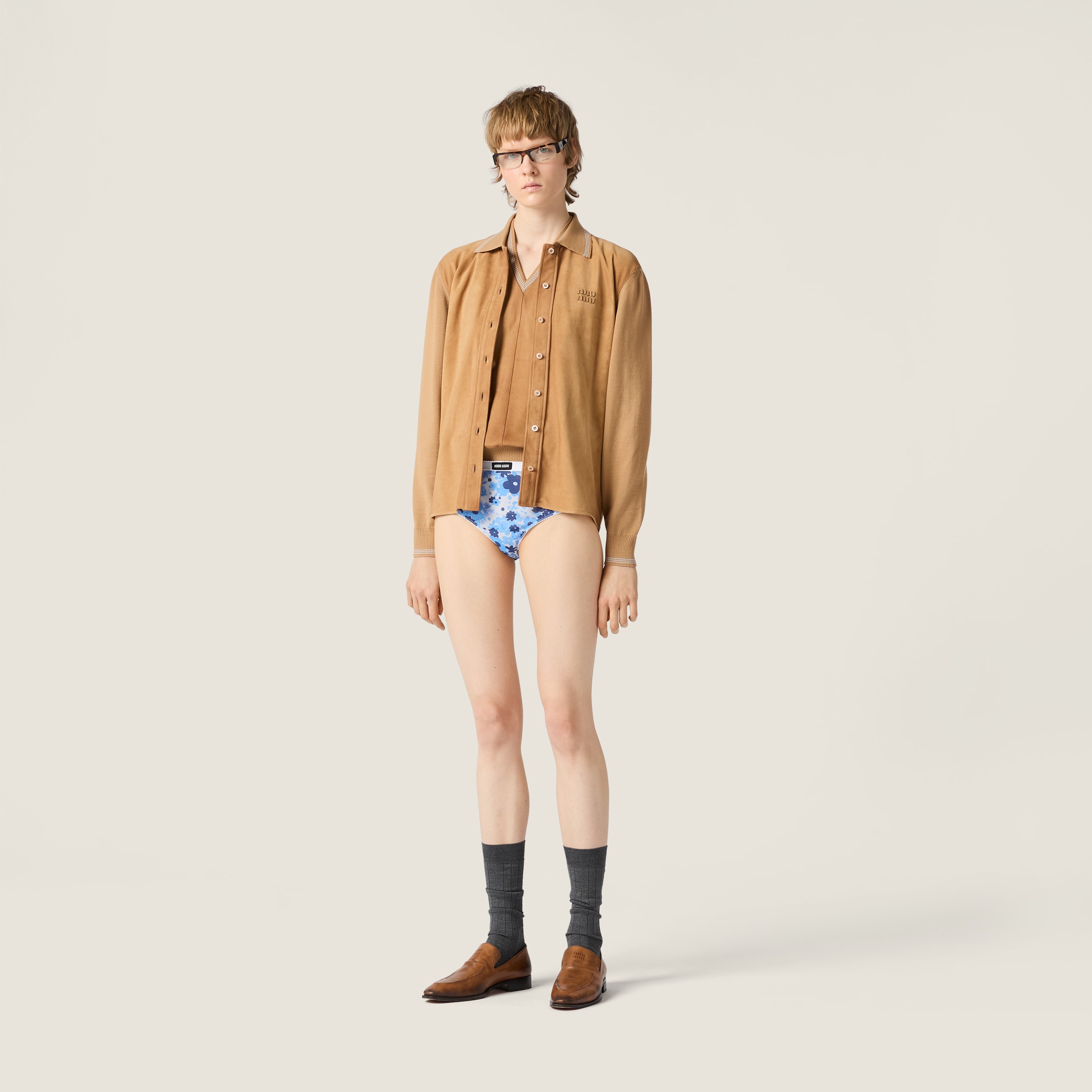 Wool and suede vest - thumbnail 2