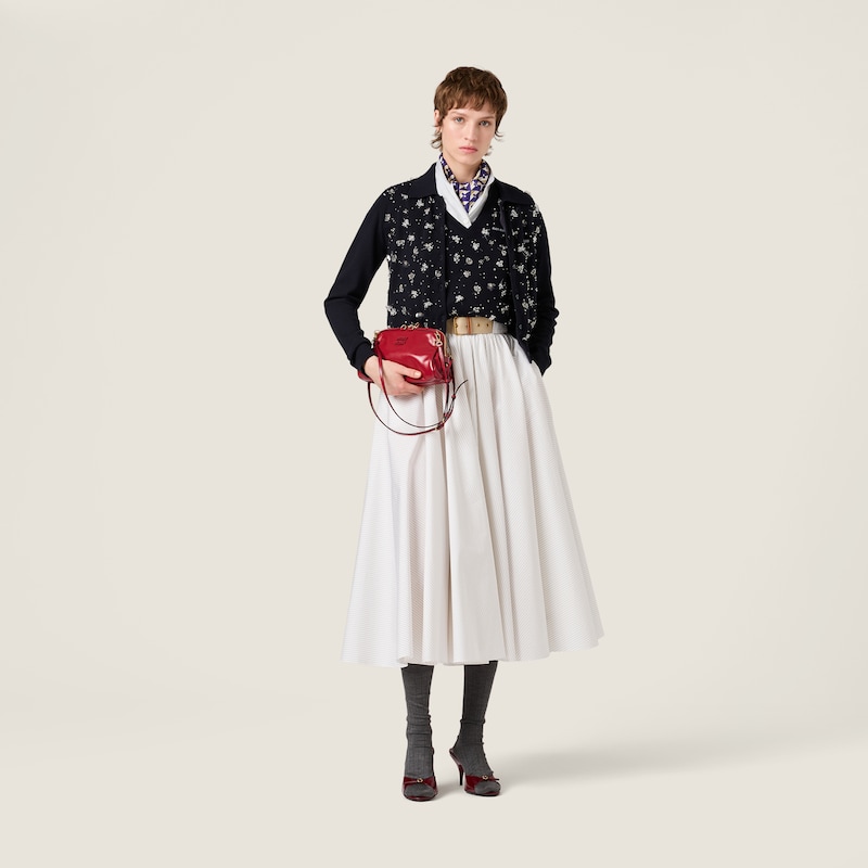 Embroidered cashmere vest