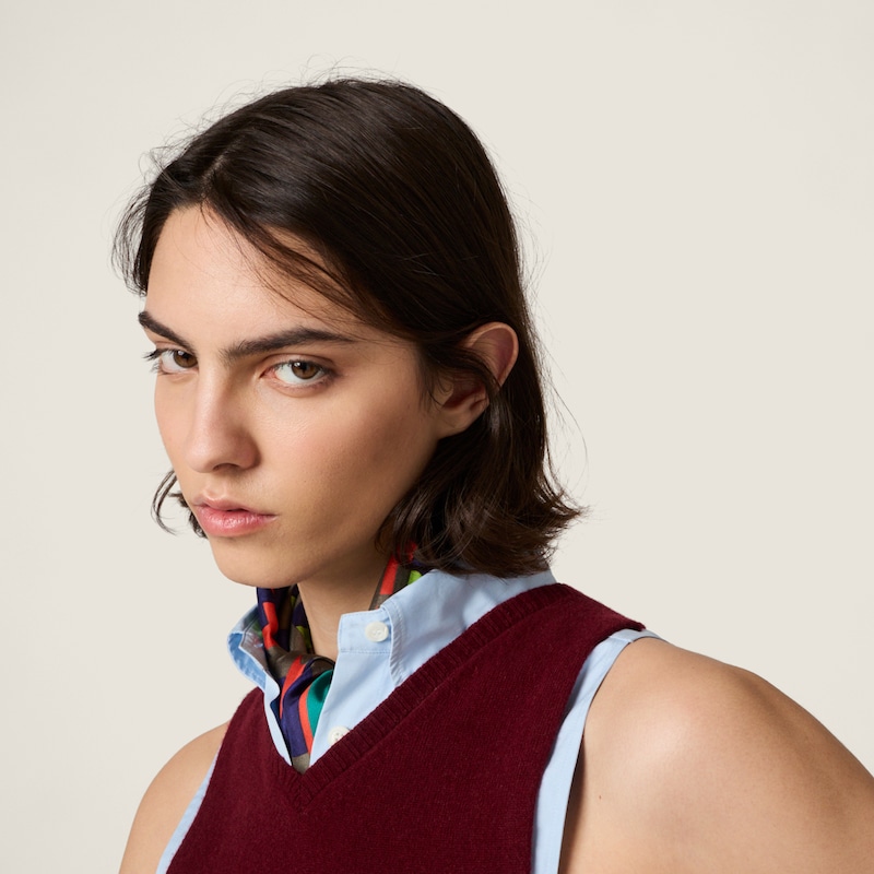 Gilet sans manches en tricot de cachemire