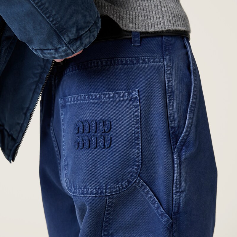 成衣染色华达呢长裤