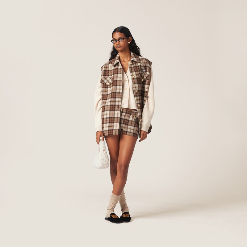 MIUMIU PLAID SHORTS 268898