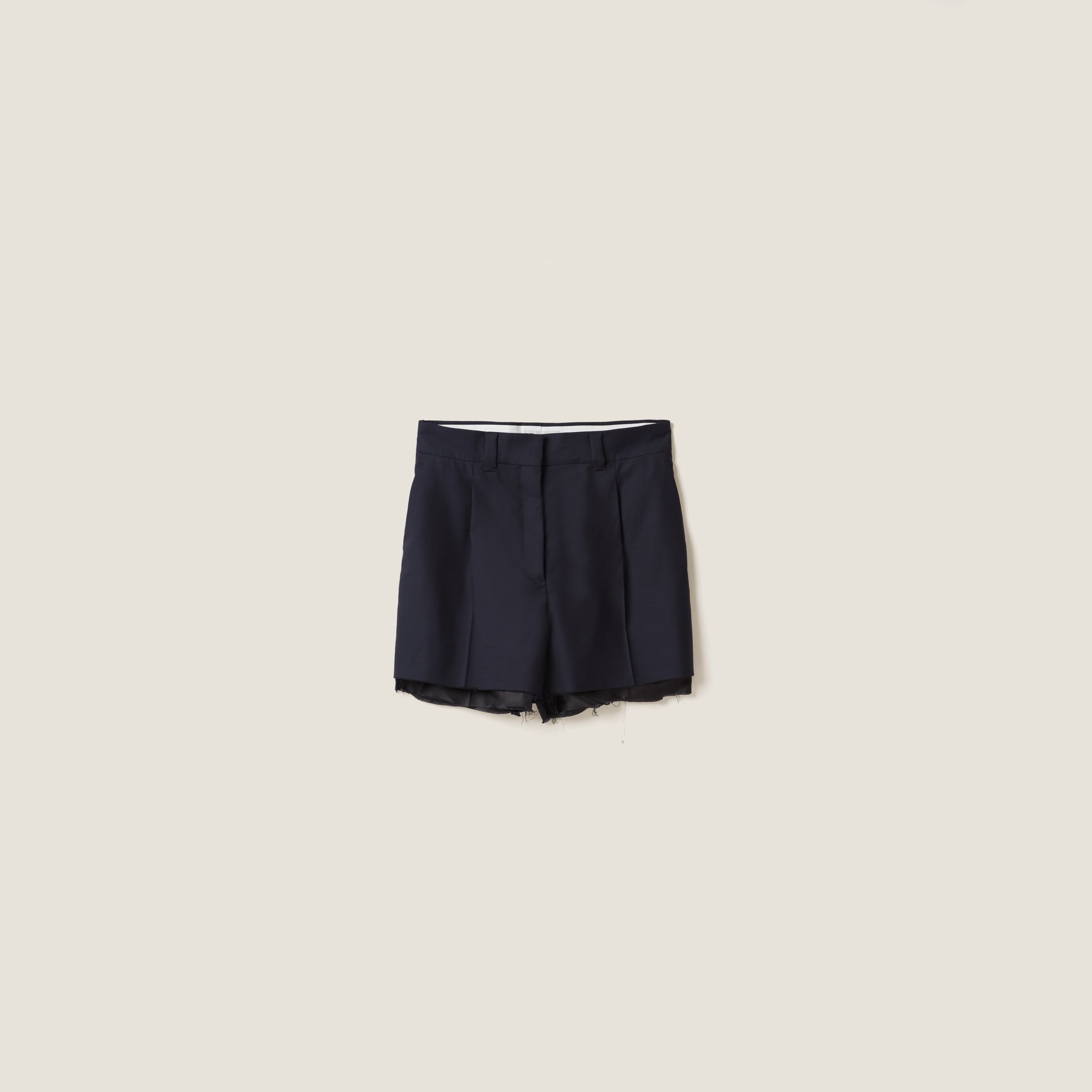 Miu Miu Batavia Bermudas In Navy