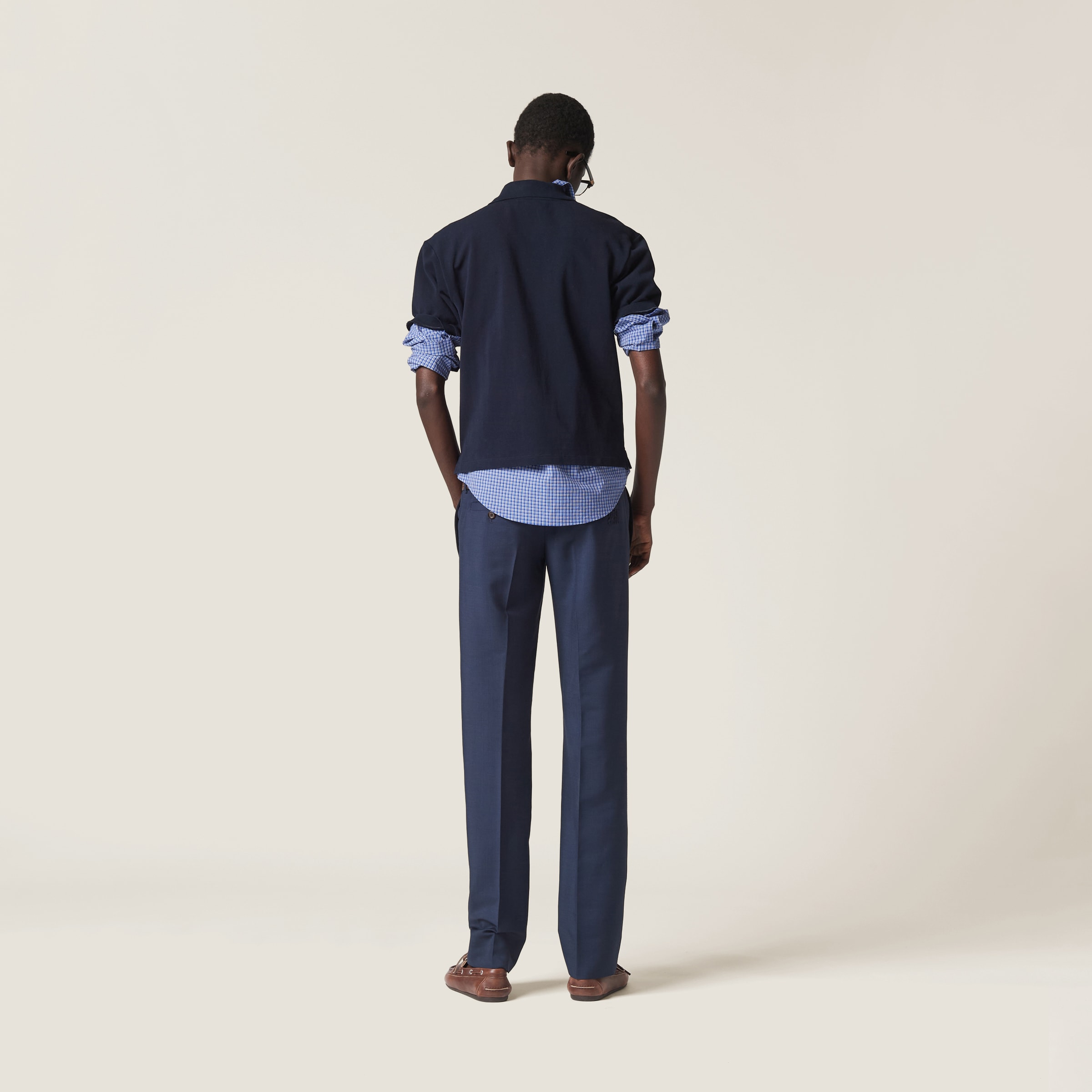 Miu Miu Mohair Pants In Navy