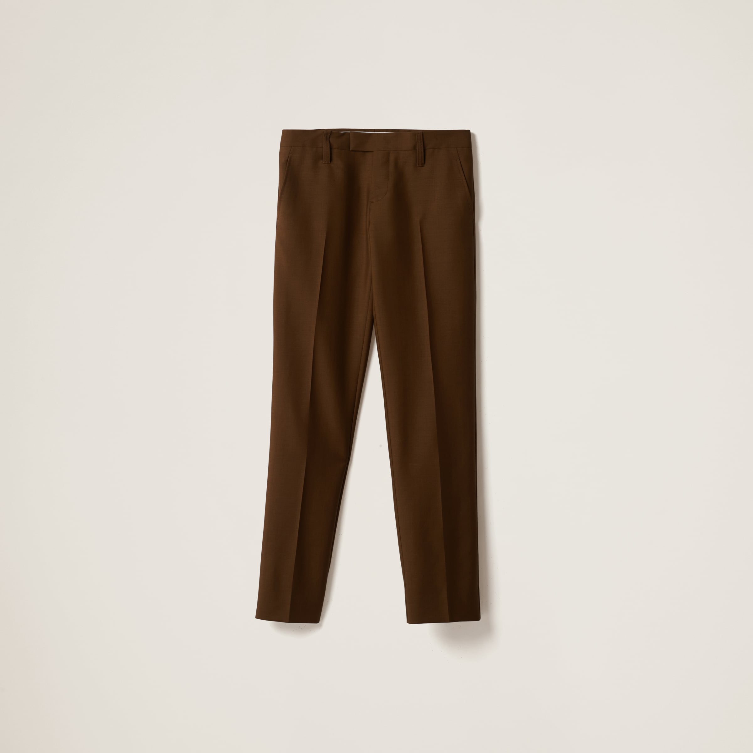 Miumiu Mohair Trousers In Date Brown