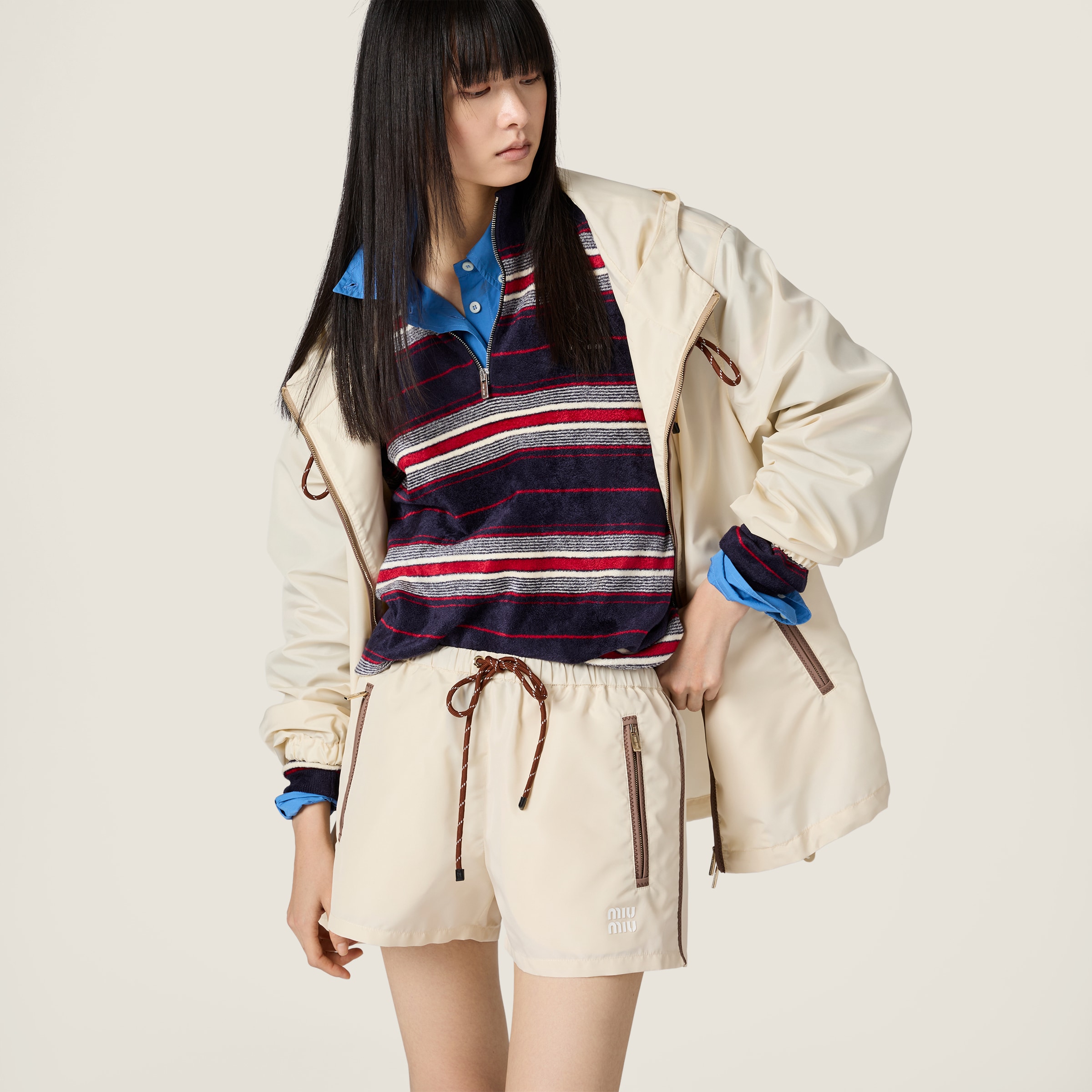 Vanilla Technical Fabric Shorts | Miu Miu - United States