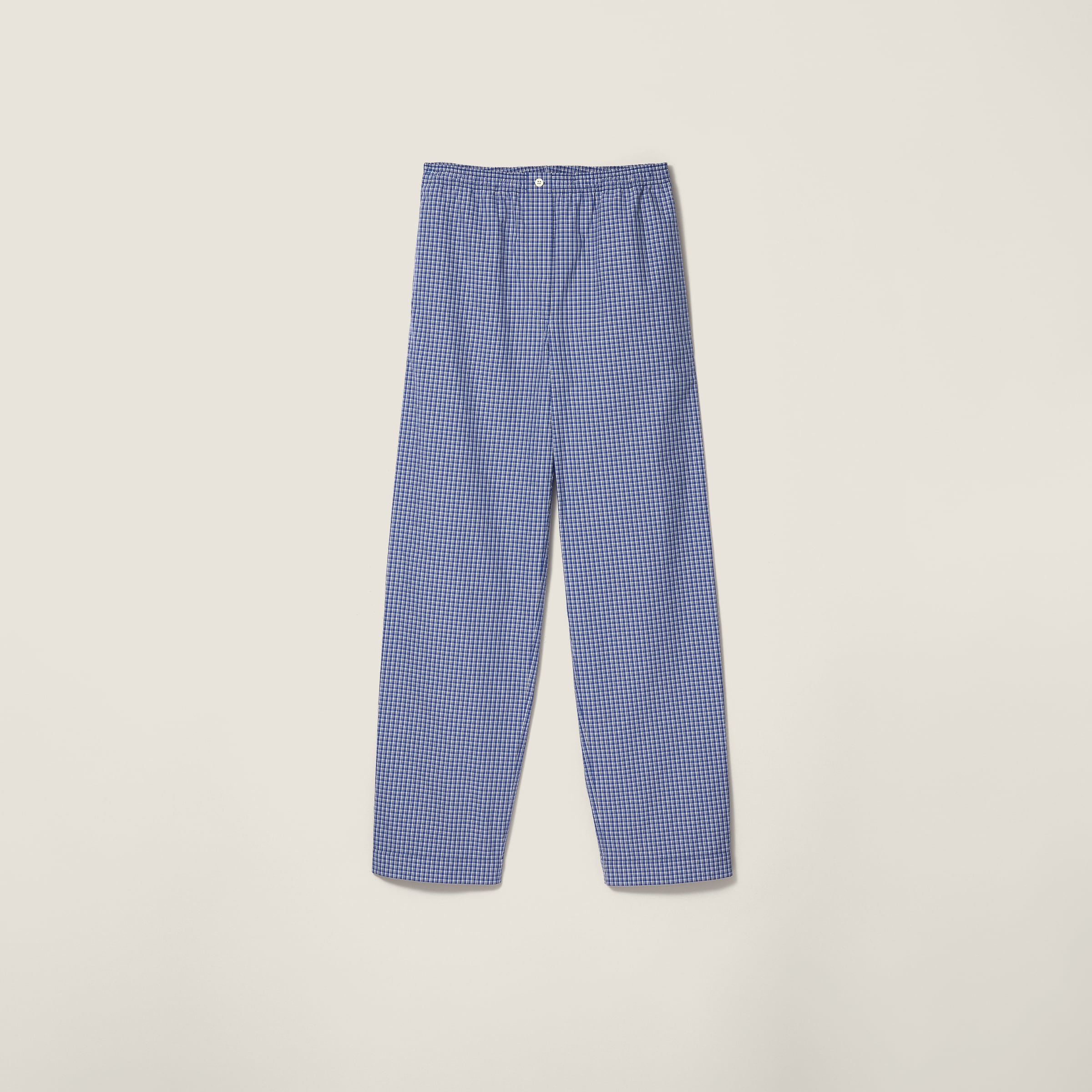 Miu Miu Checked Pajama Pants In Blue