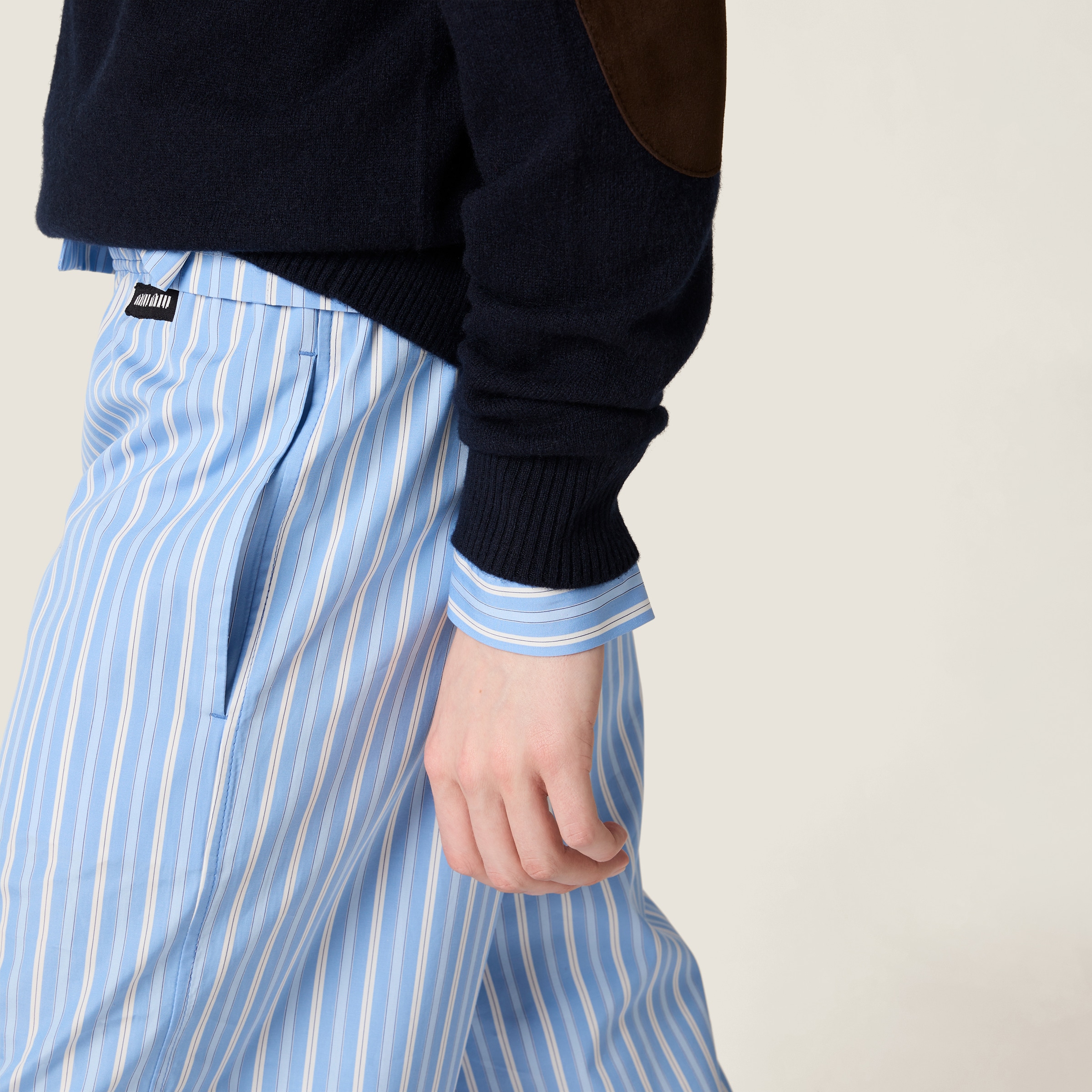 Miu Miu Striped Poplin Pajama Pants