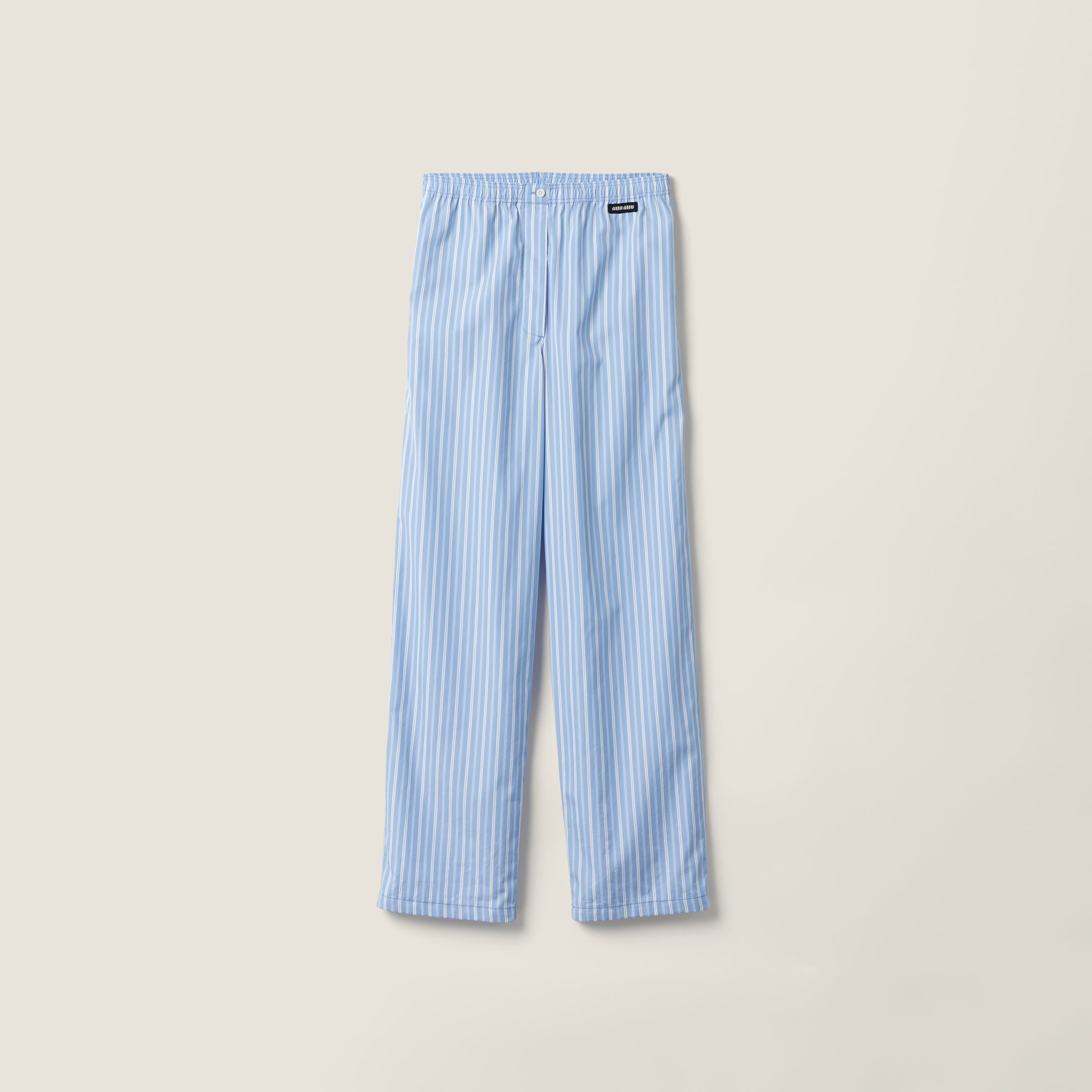 Miu Miu Striped Poplin Pajama Pants