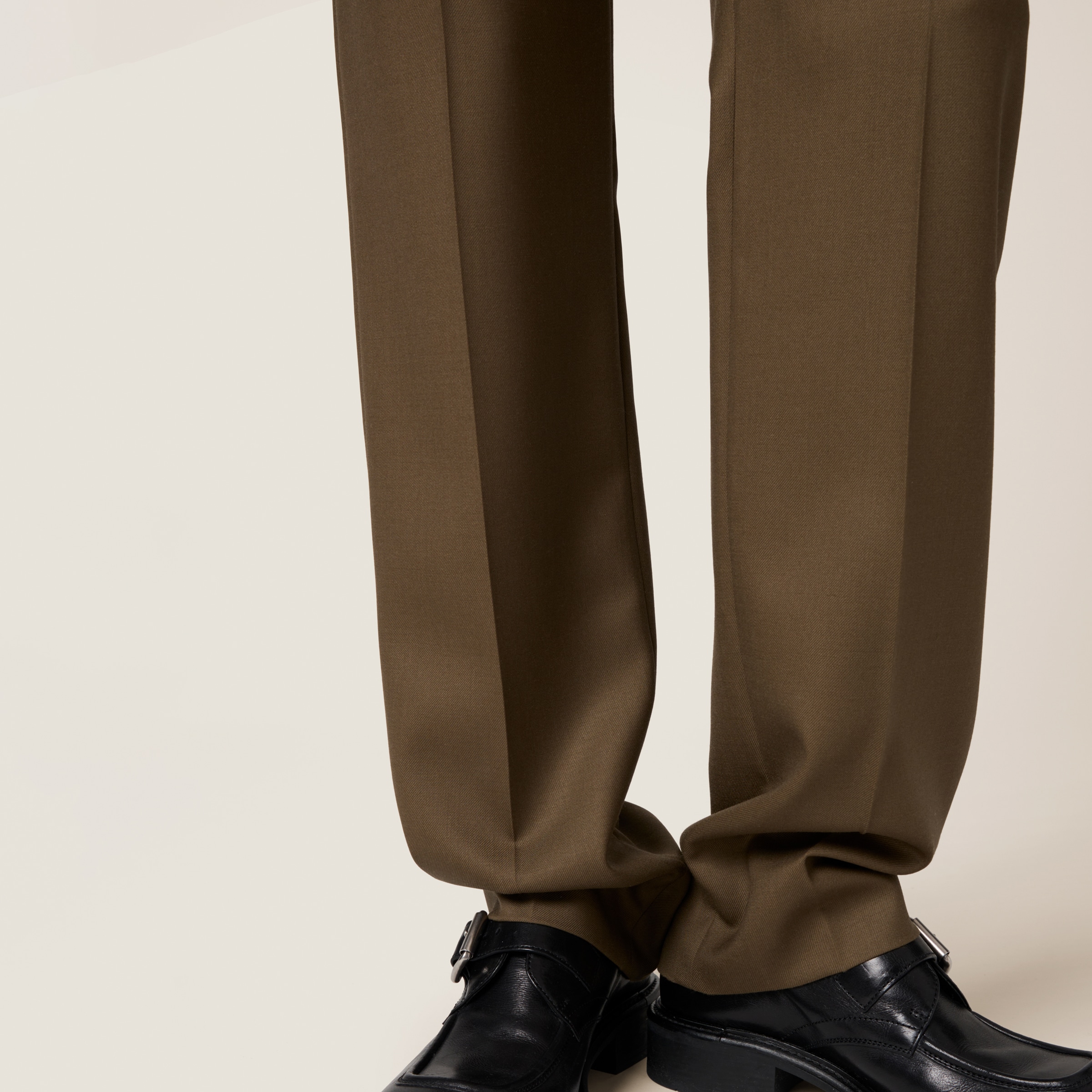 Miu Miu Gabardine Pants In Tundra