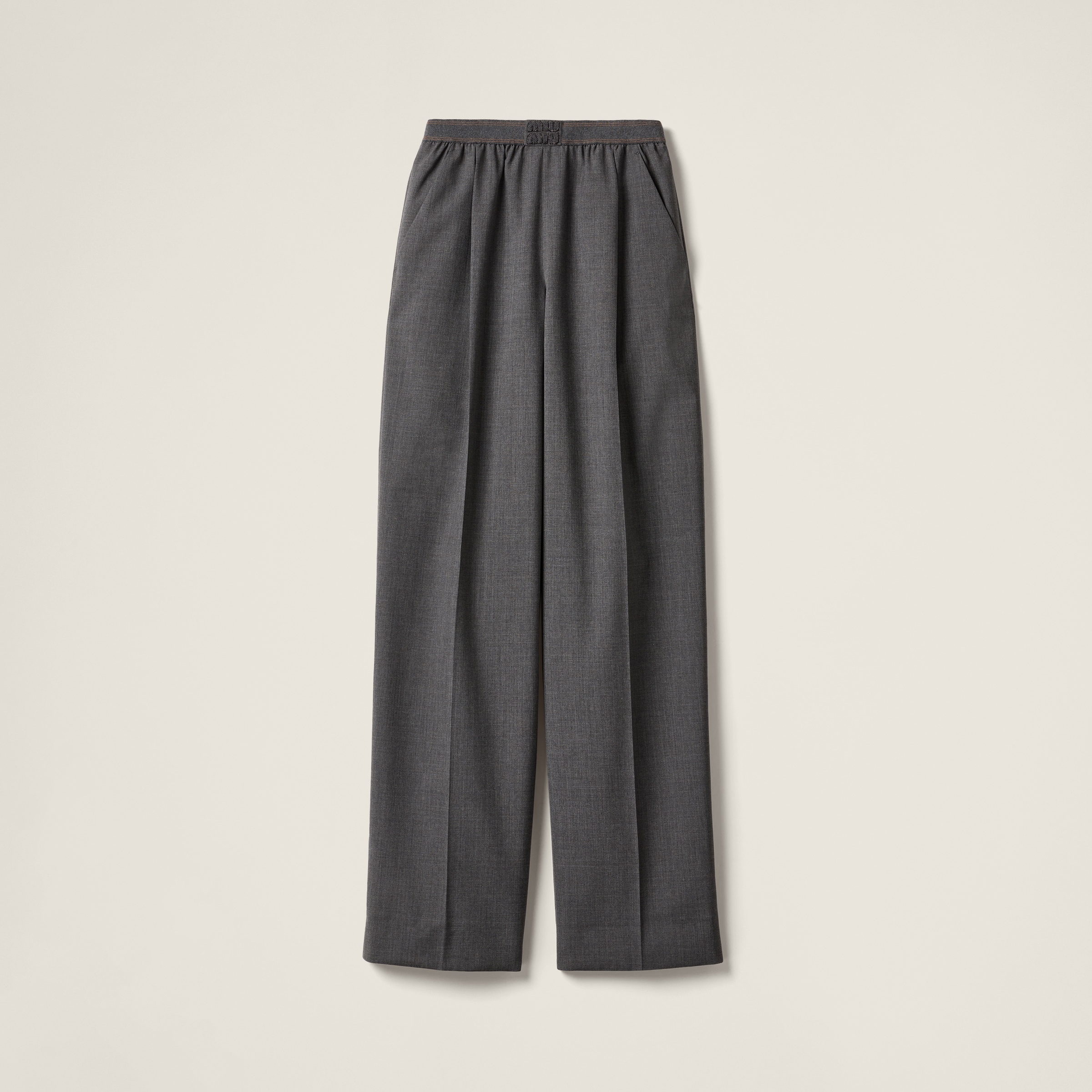 Miu Miu Black Twill Dress Pants Size 44/ US 8 Wool Straight