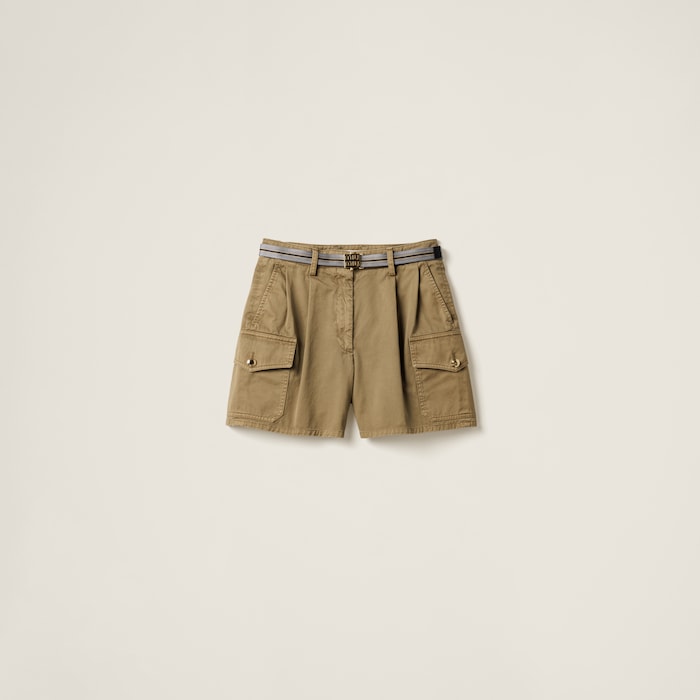 ショートパンツ Miu Miu Chino Bermudas Miu Miu ショートパンツ | グリーン | FARFETCH JP