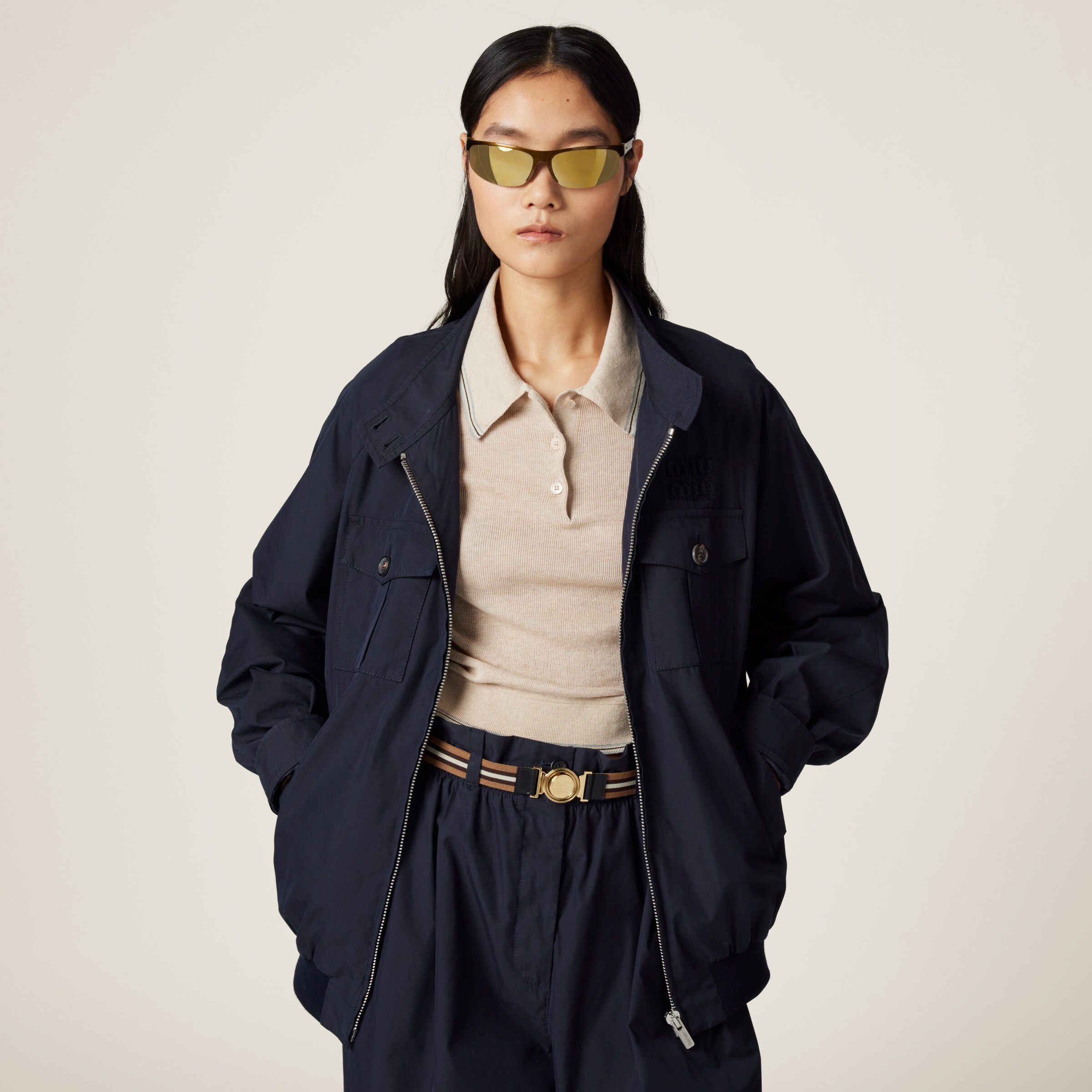 ◆完売前に◆【MiuMiu】ベルト付 パナマコットン パンツ 三越伊勢丹 | MIU MIU/ミュウミュウ通販 | ベルト付 パナマ