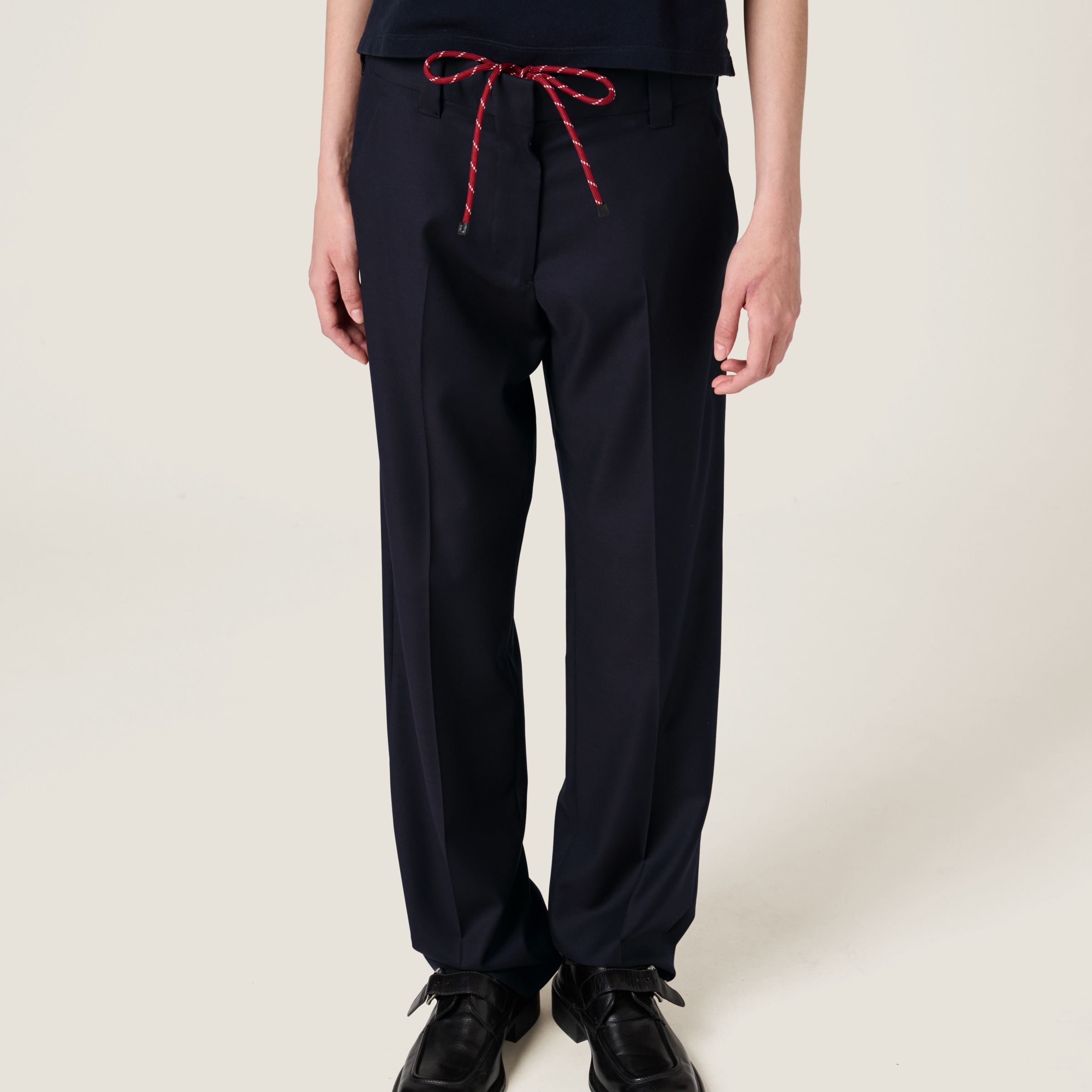 Navy Batavia Pants | Miu Miu