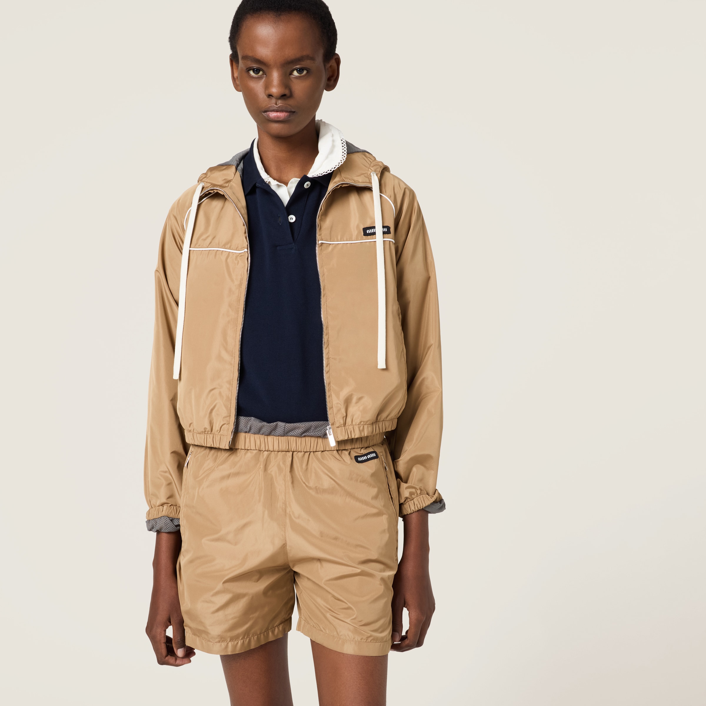 Miu Miu Technical Silk Bermudas