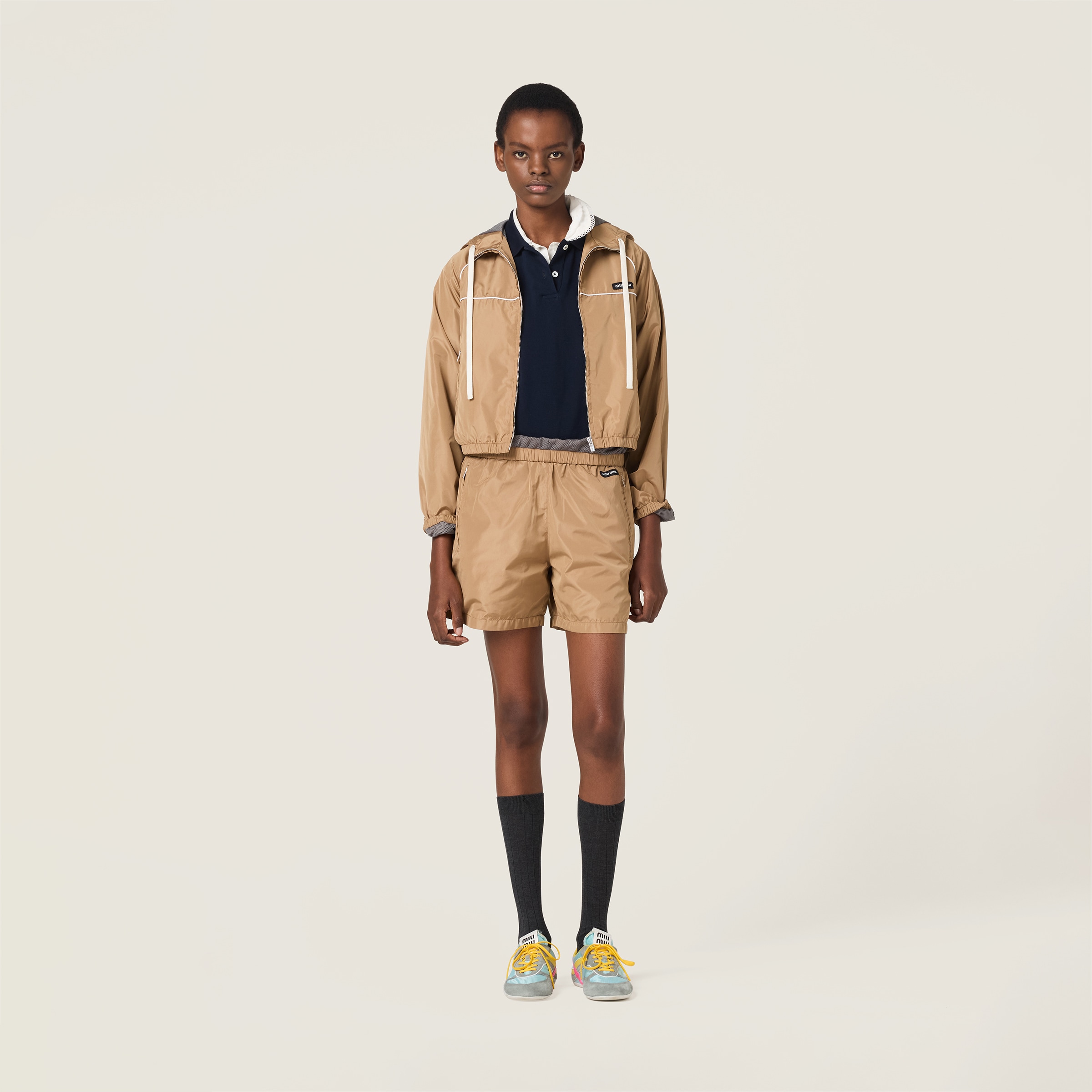 Miu Miu Technical Silk Bermudas
