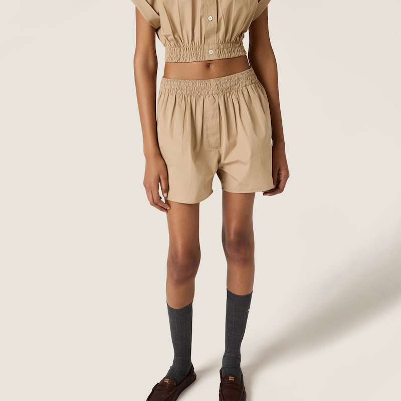 Shorts de popelín