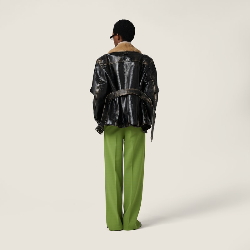 Pantalon en maille à points de couture