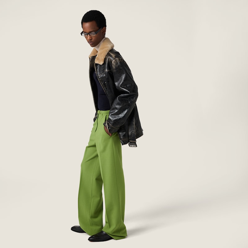 Pantalon en maille à points de couture