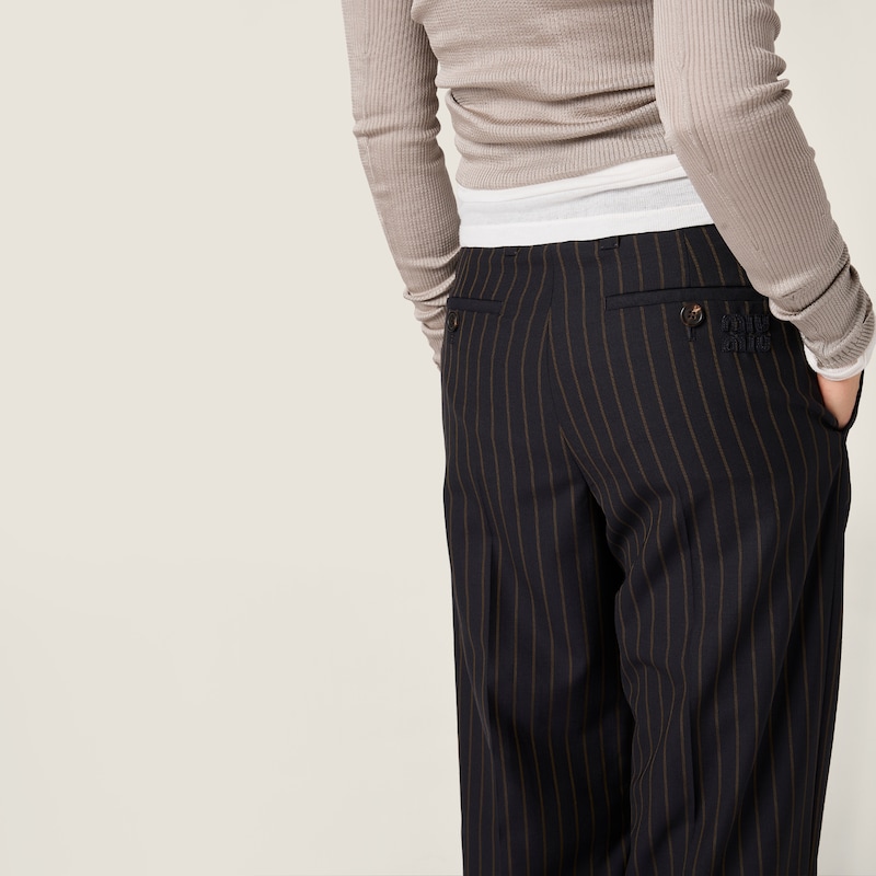 Pinstriped pants