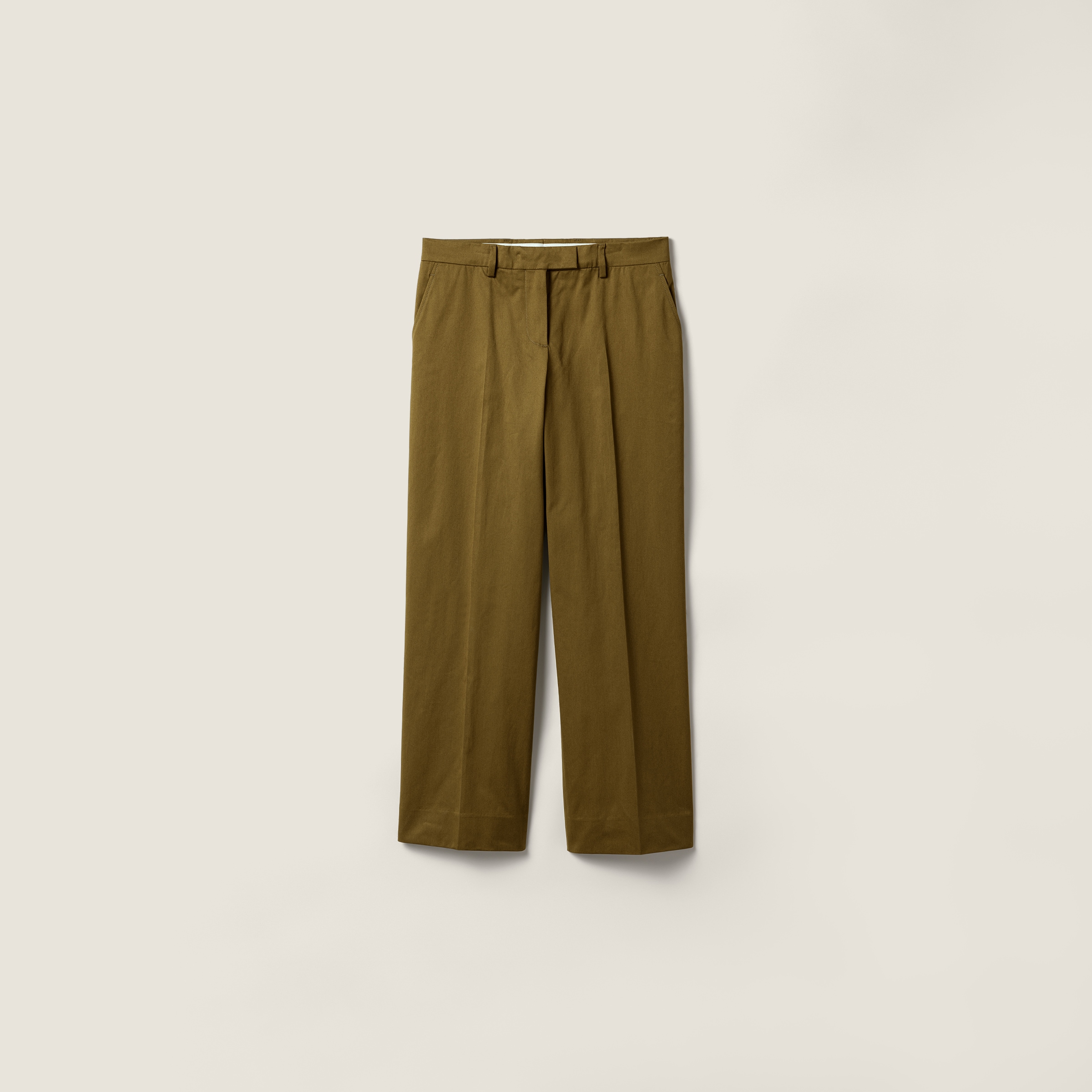 Cotton satin pants