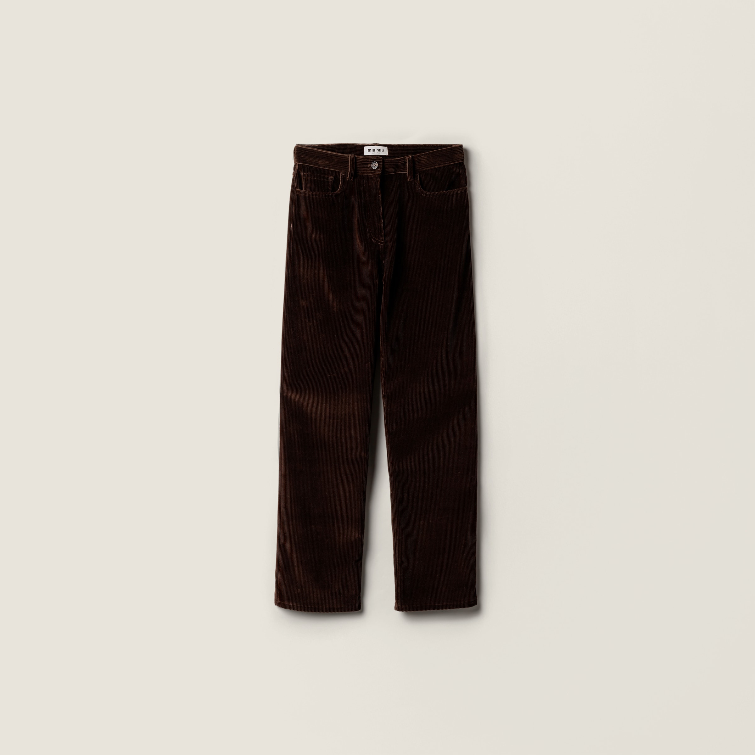 Miu Miu Corduroy Pants In Brown