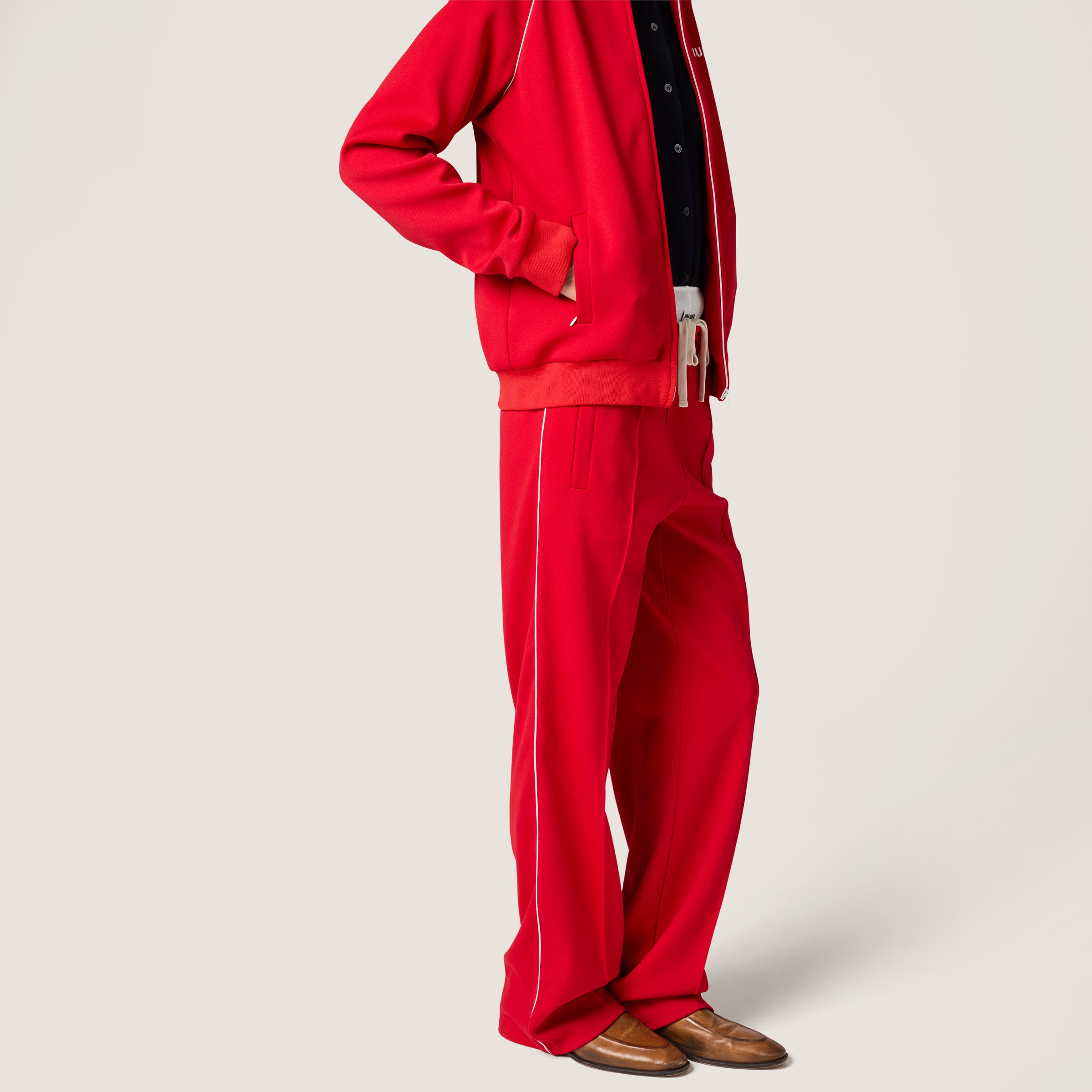 【お値下げ中】miu miu レッド ストライプジャージ お値下げ中】miu miu レッド ストライプジャージ