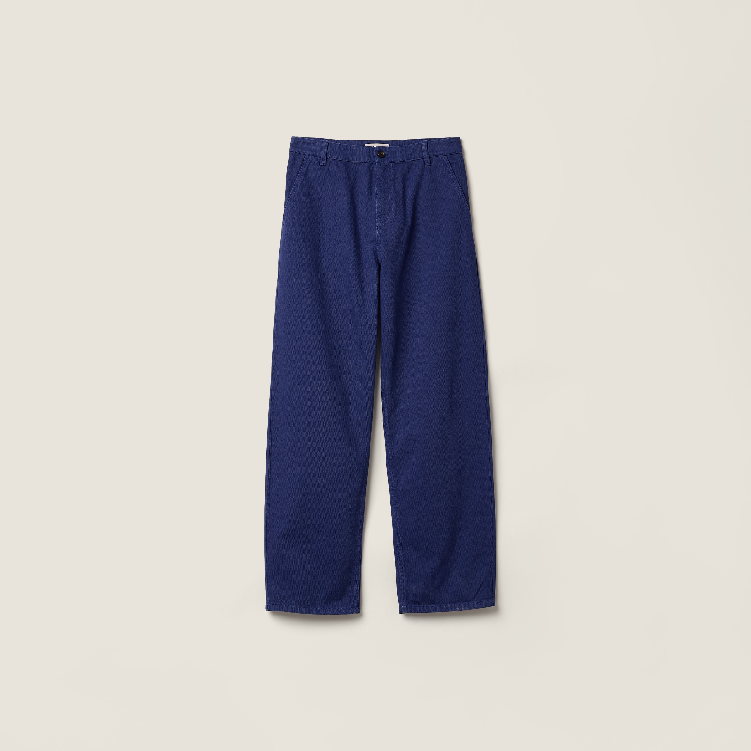 Garment-dyed gabardine pants
