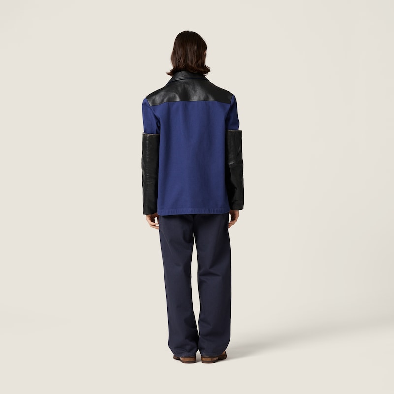 Garment-dyed gabardine pants