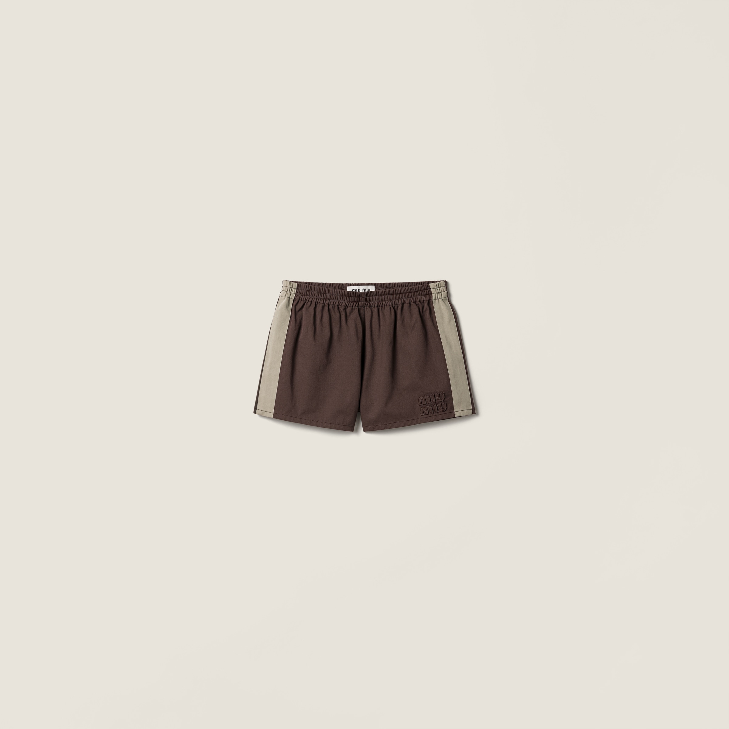 Washed twill shorts