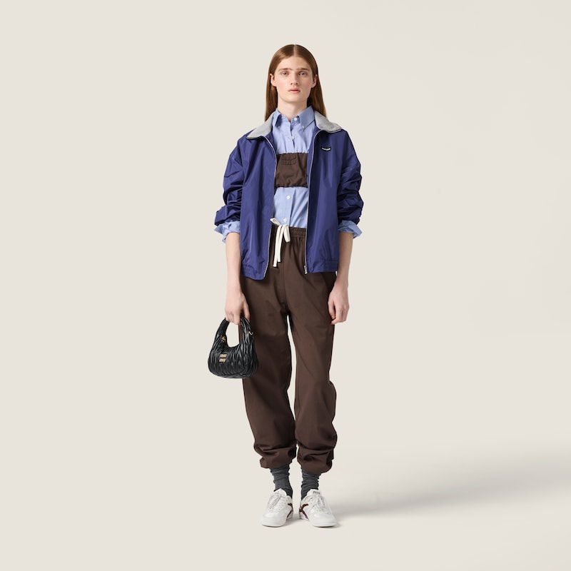 Washed twill joggers