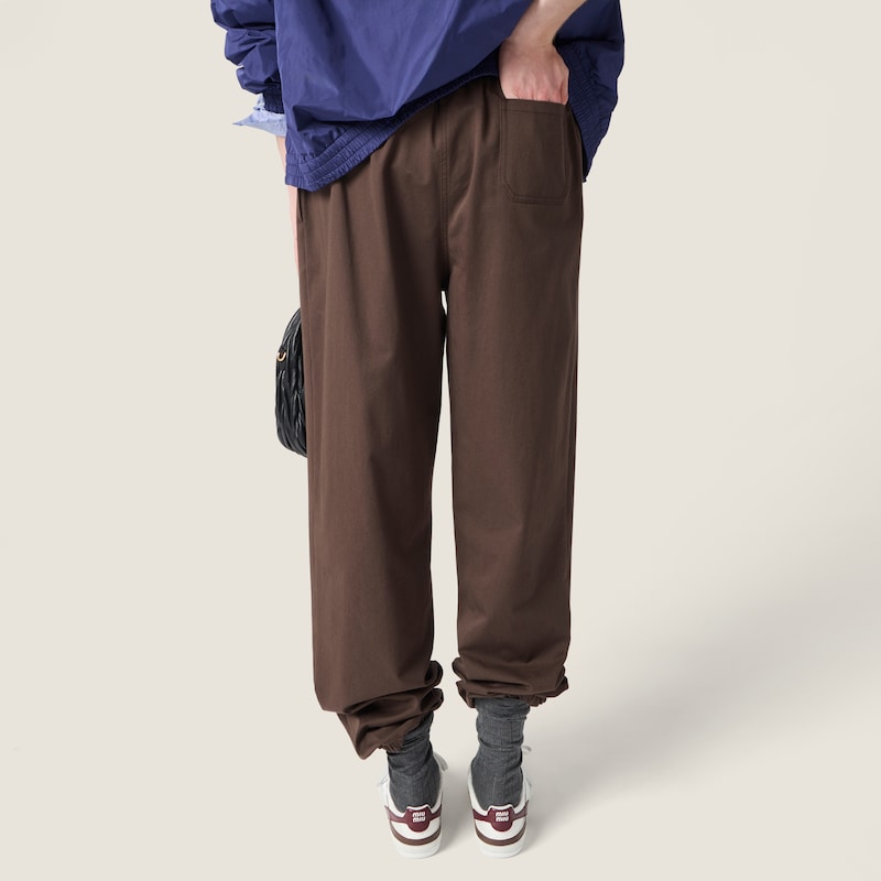 Washed twill joggers